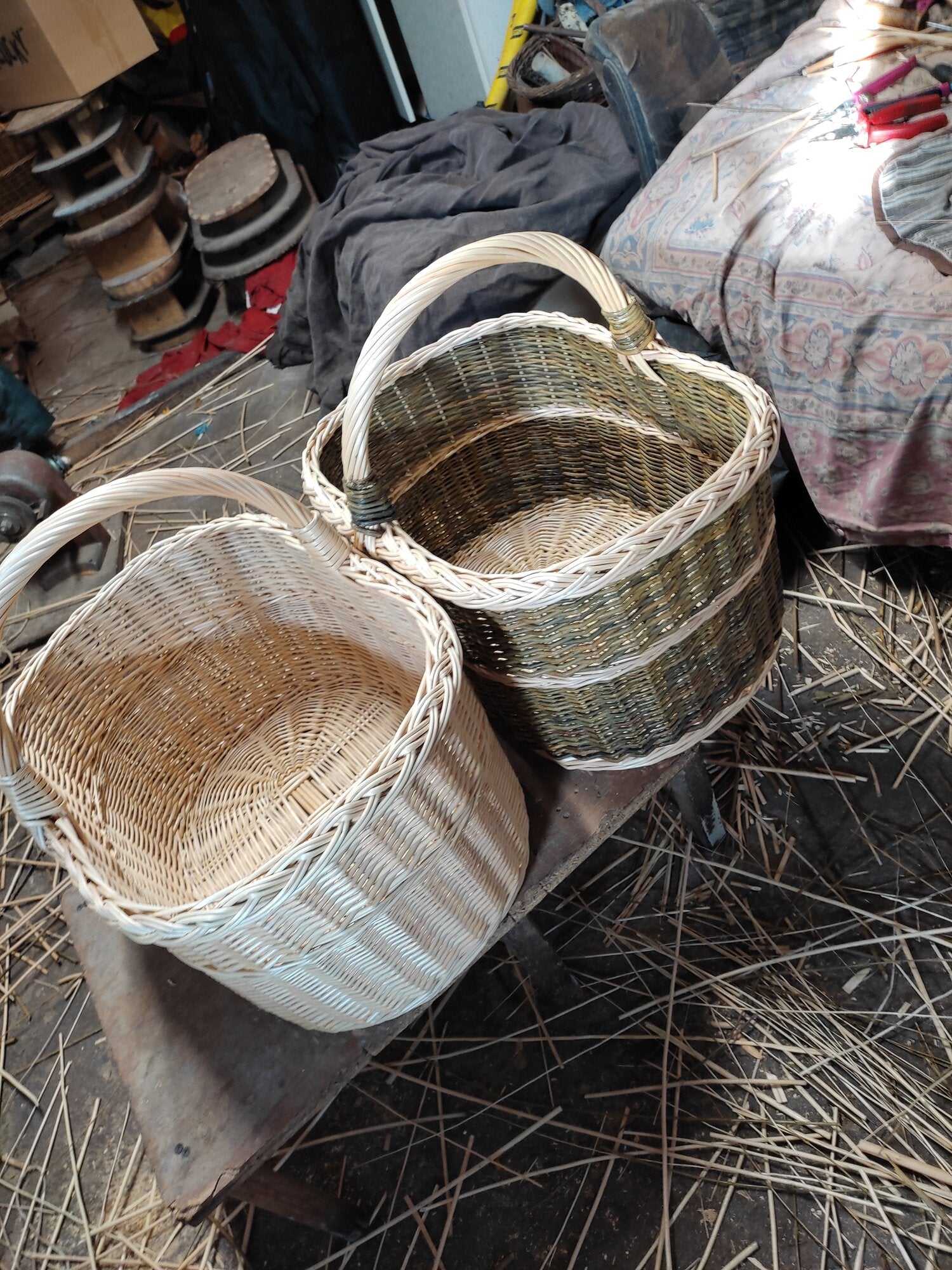 Handmade Willow Basket with Handle