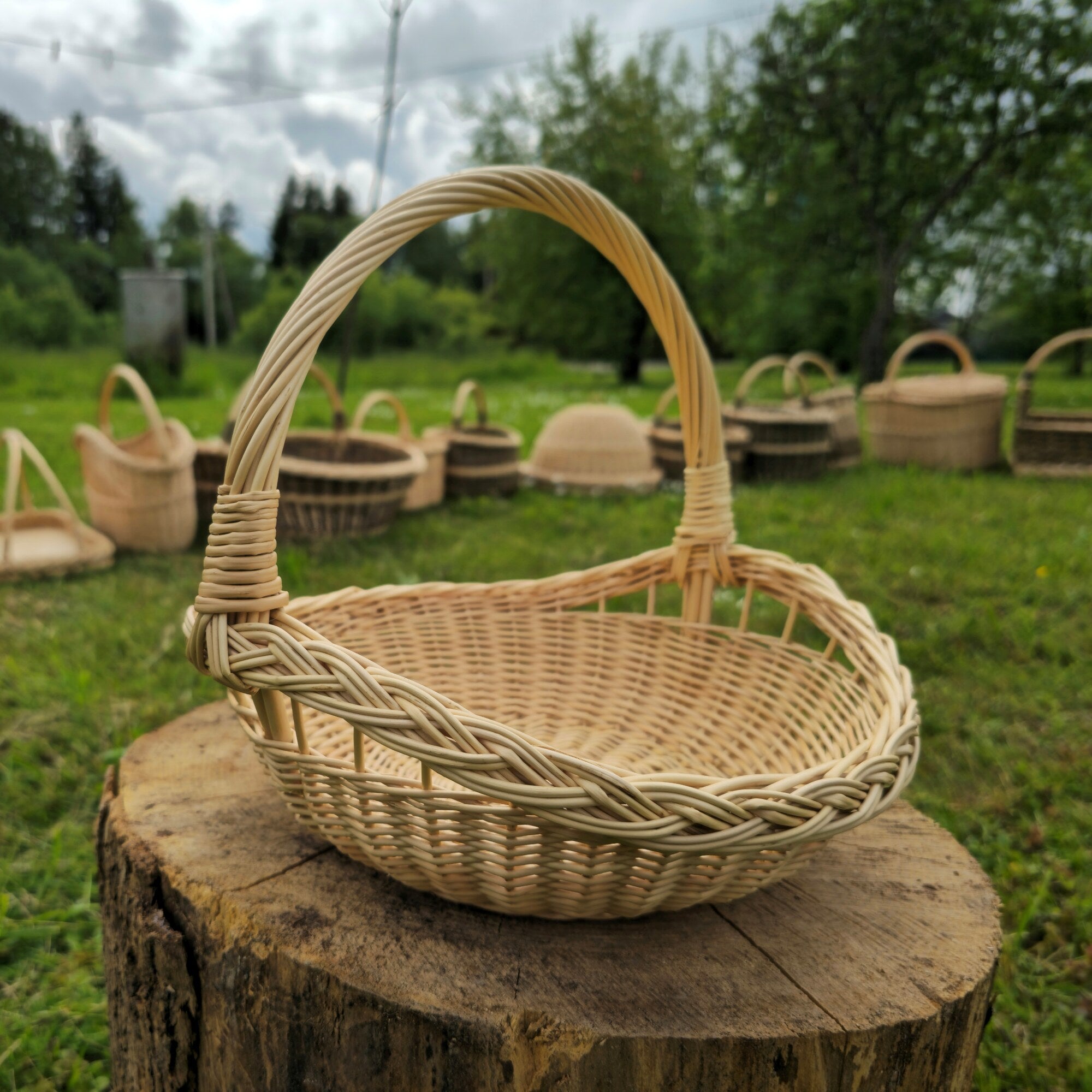 Wicker tray 024b