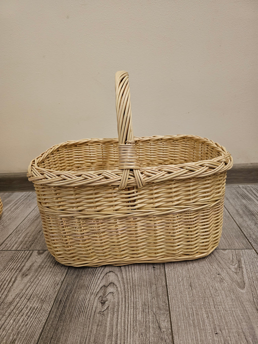 Handmade Willow Basket with Handle