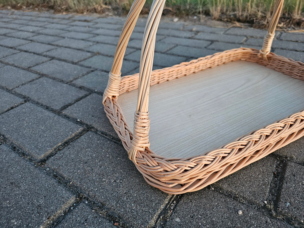Wicker serving tray 002b