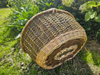 Wicker Picnic Basket with Divider — shown in natural light