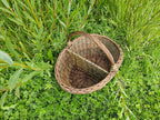 Wicker Picnic Basket with Divider — seen from above