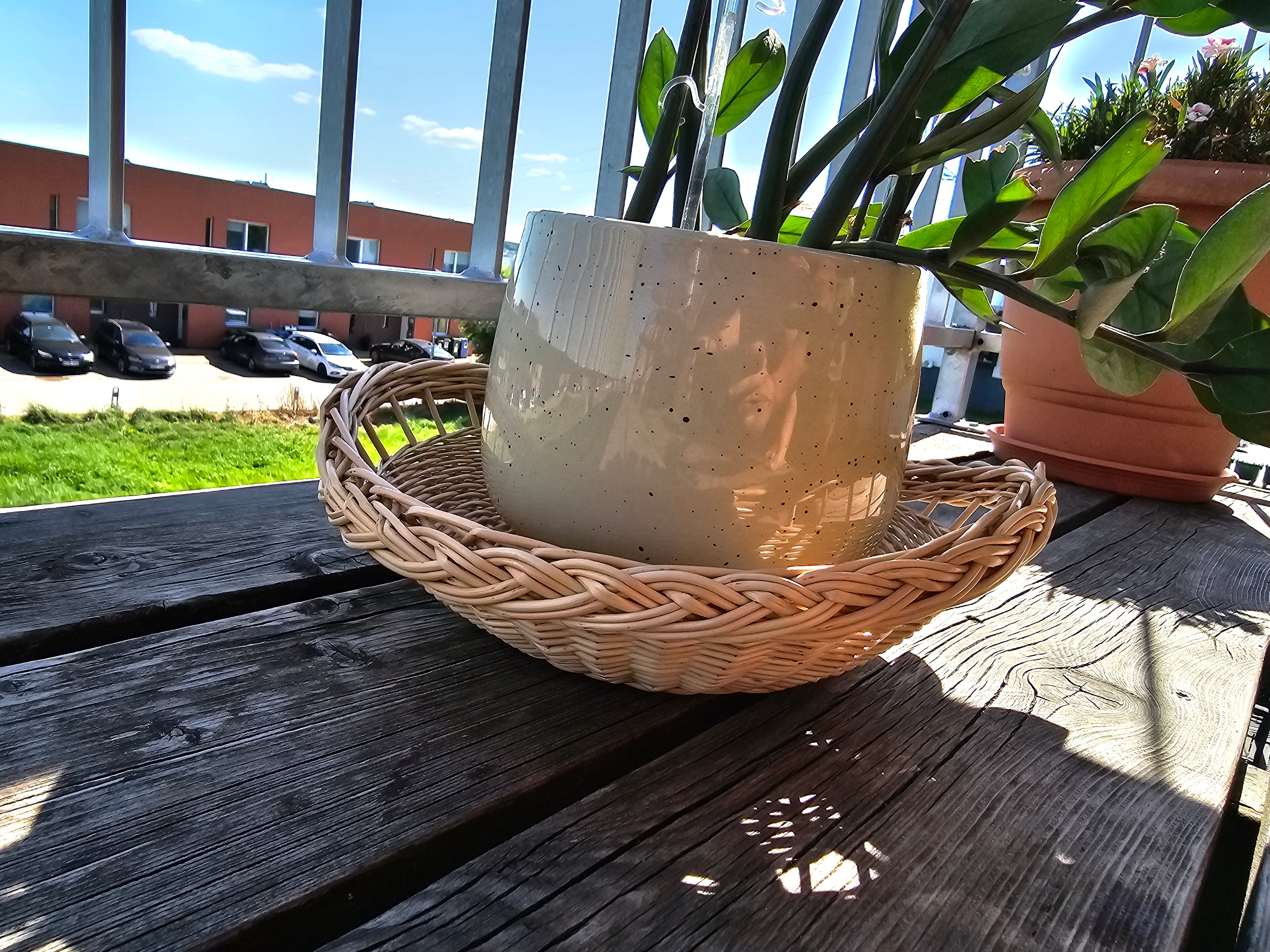 Wicker tray 043b