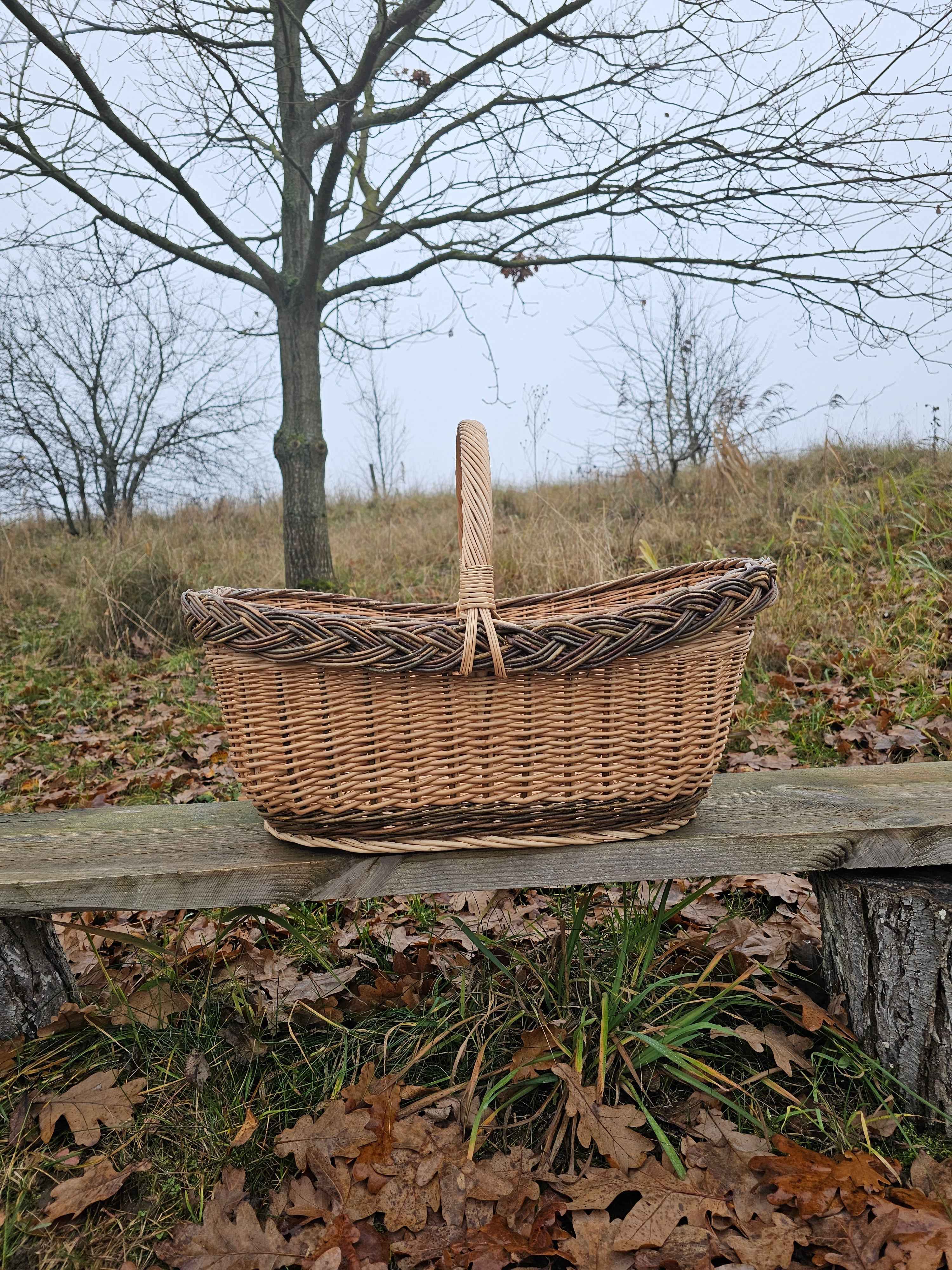 Extra Large Willow Basket — handmade wicker basket from Lithuanian willow
