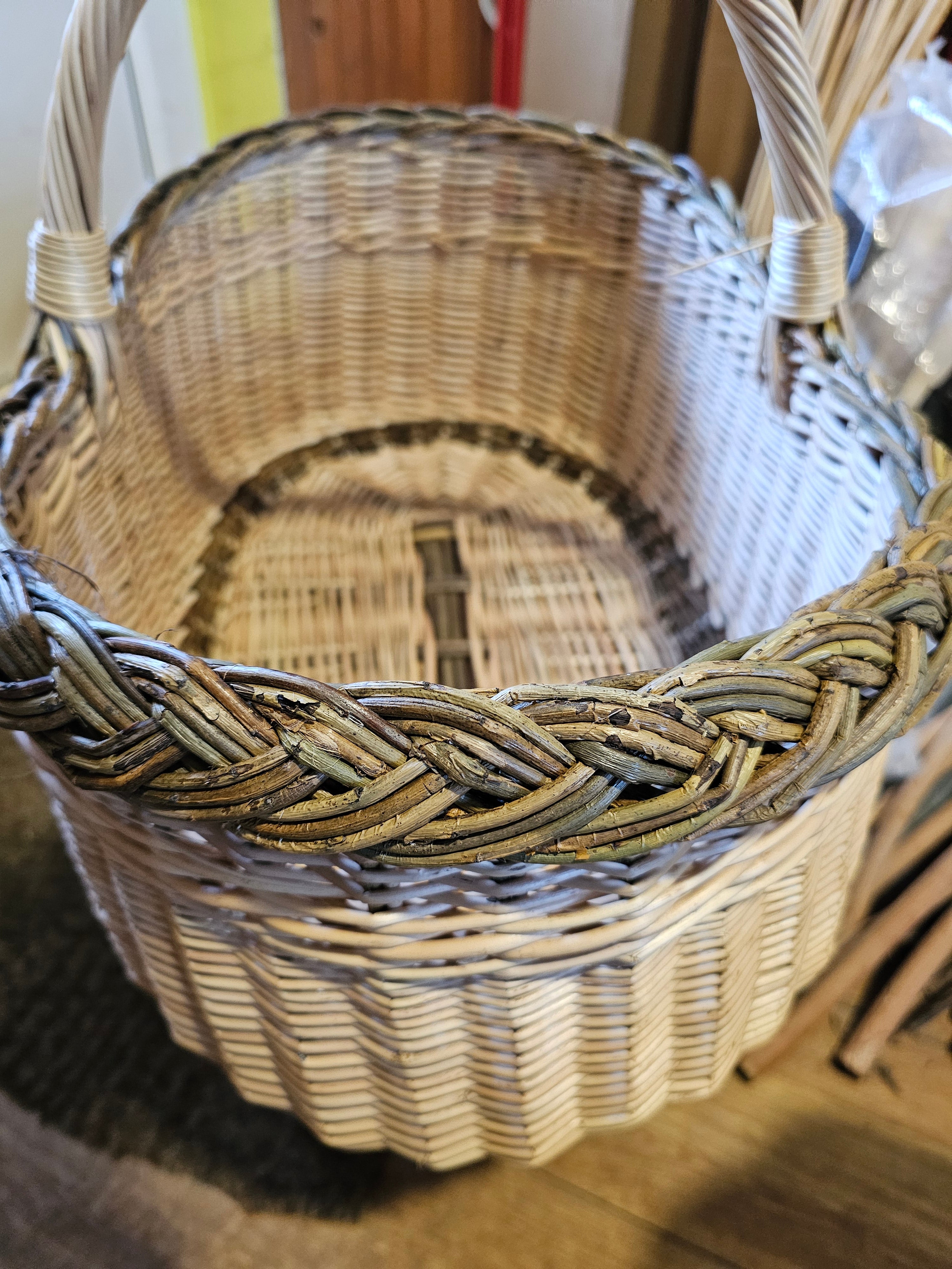 Extra Large Willow Basket — wicker basket, view 2