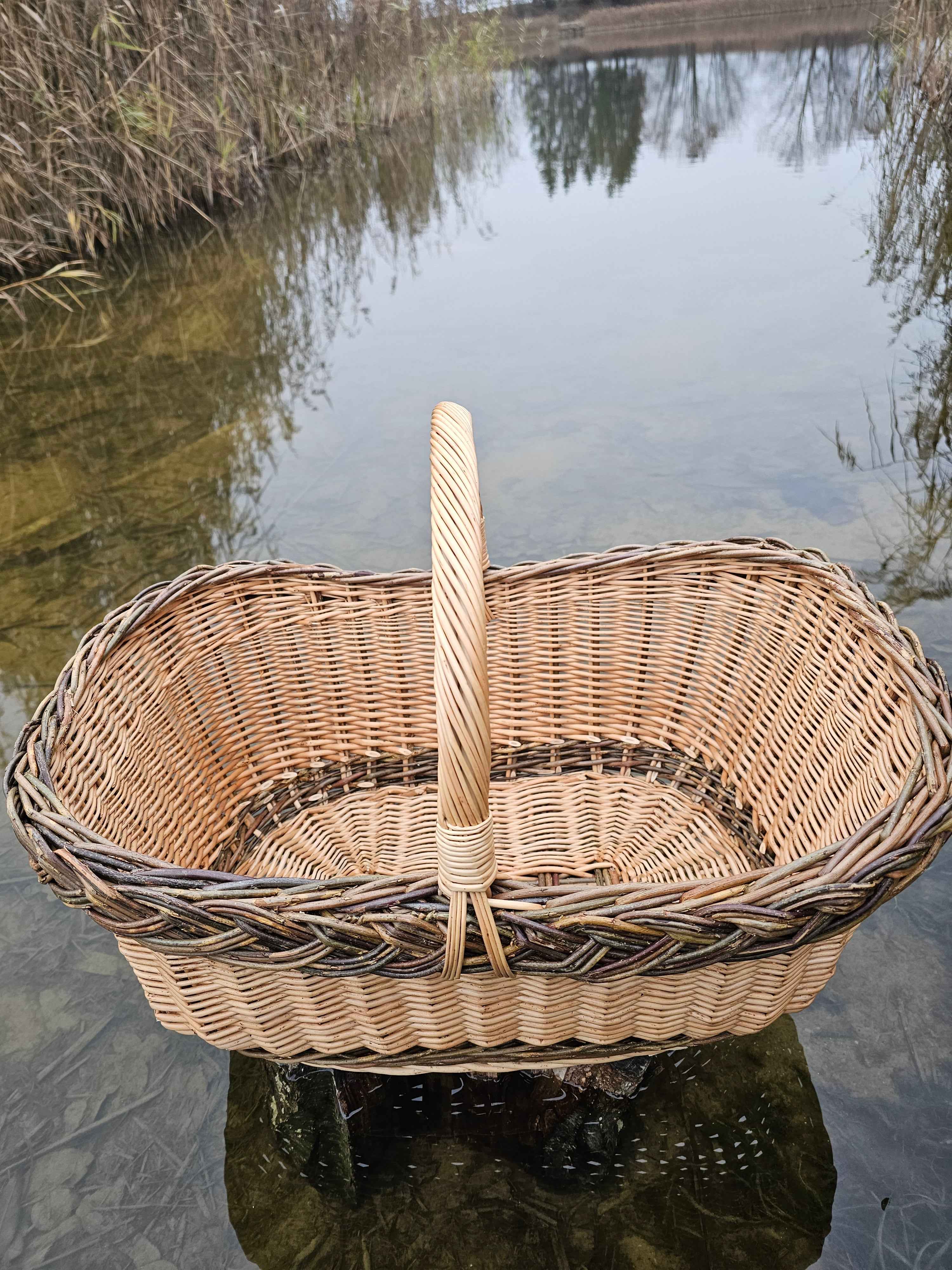 Extra Large Willow Basket — wicker basket, view 4