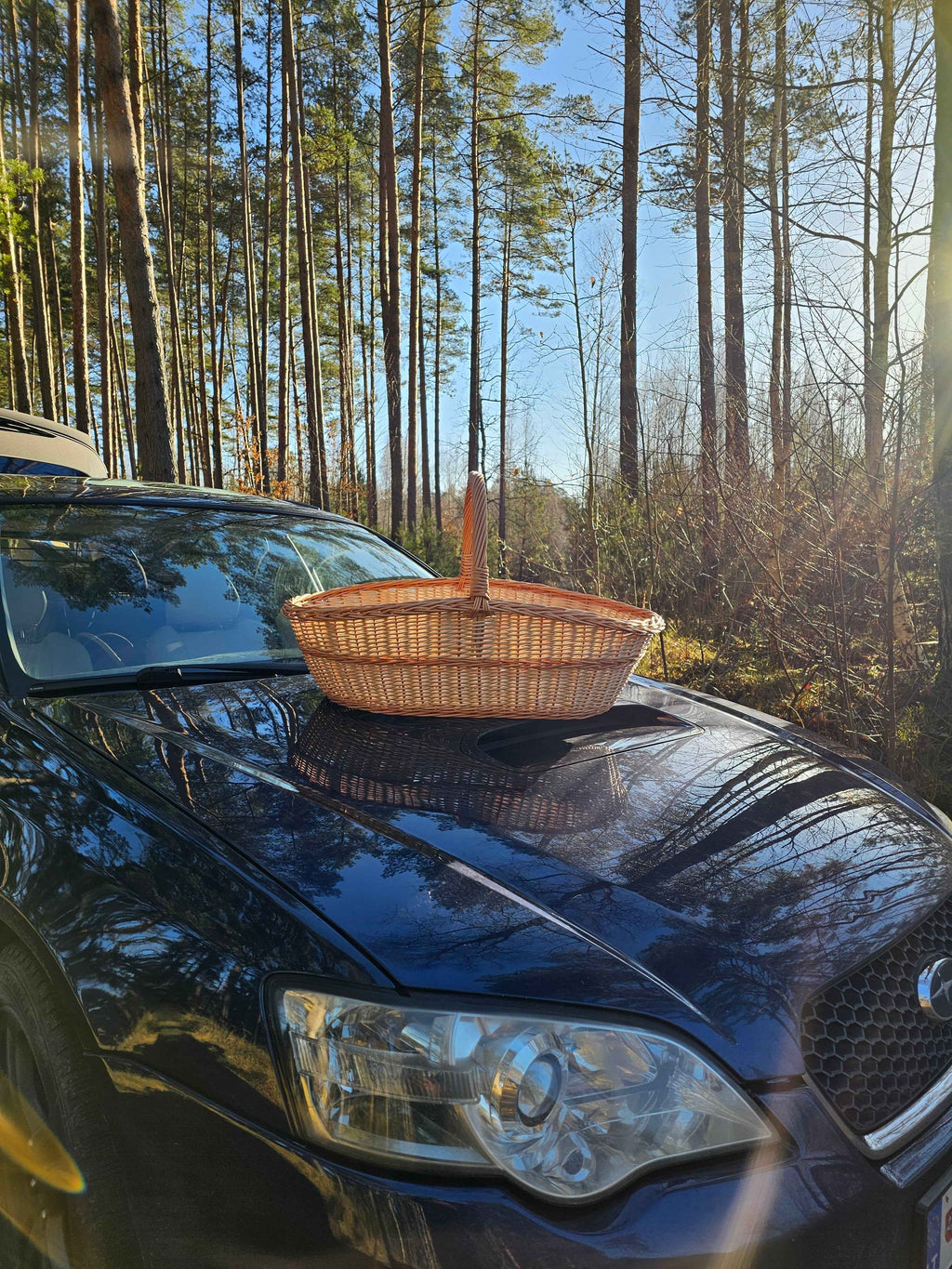 Extra Large Wicker Basket — another view