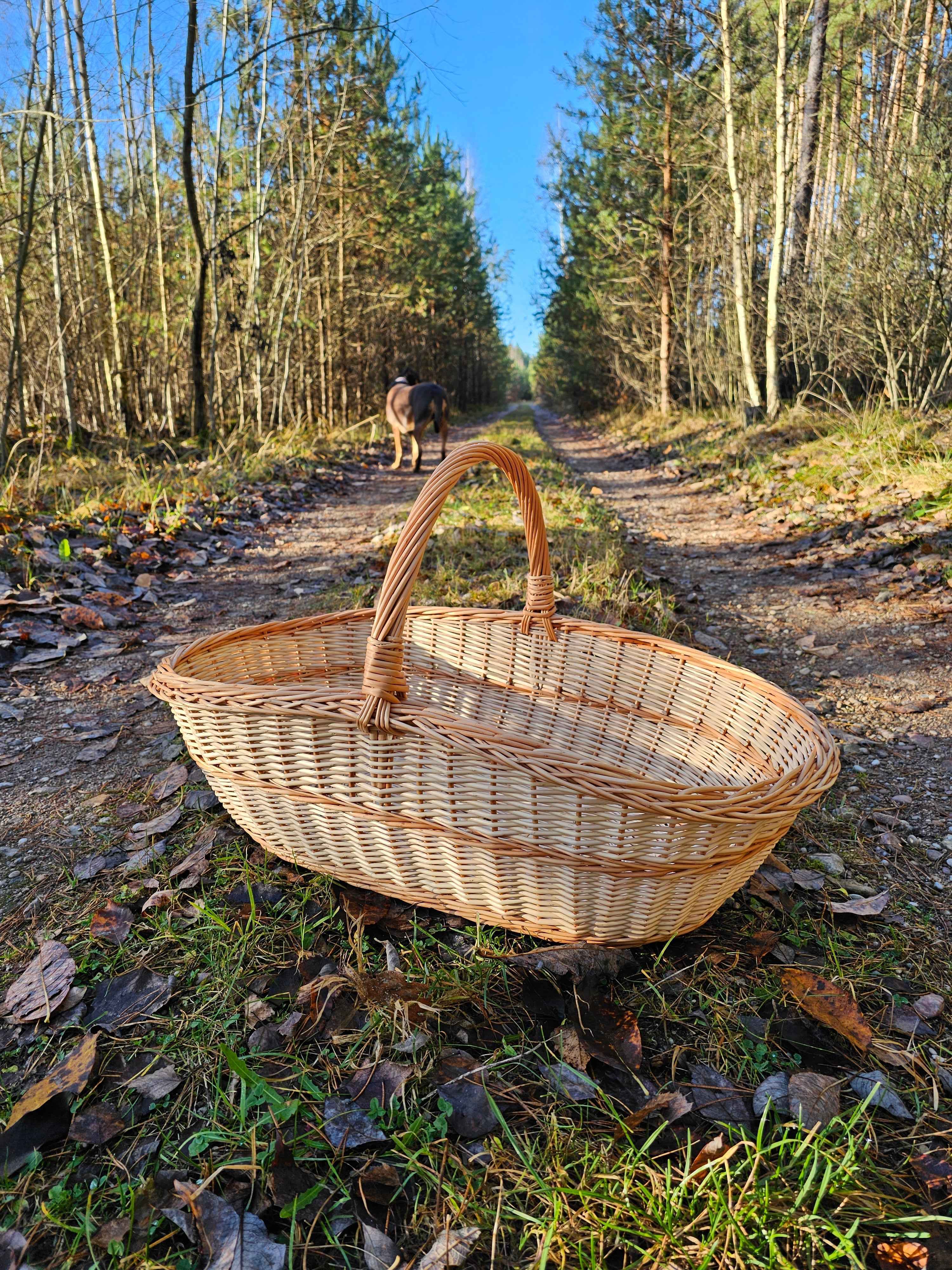 Extra Large Wicker Basket — side view