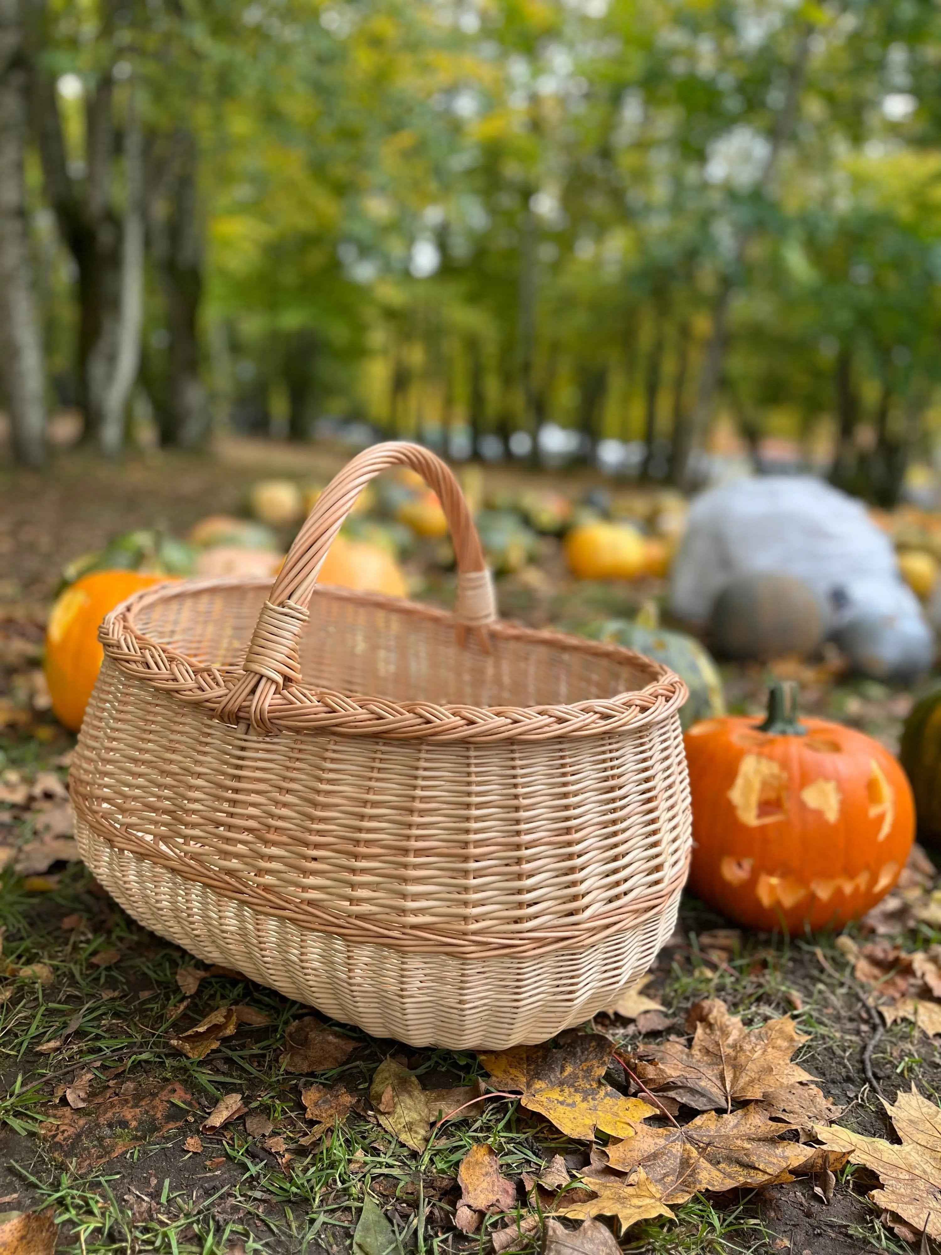 Large wicker basket 047b - NaturelyWoven wicker - handmade