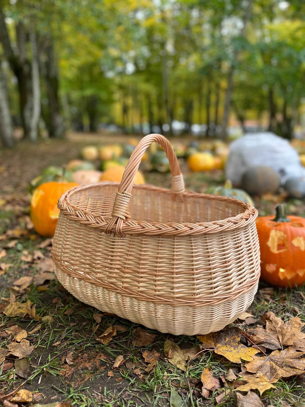 Large wicker basket 047b - NaturelyWoven wicker - handmade