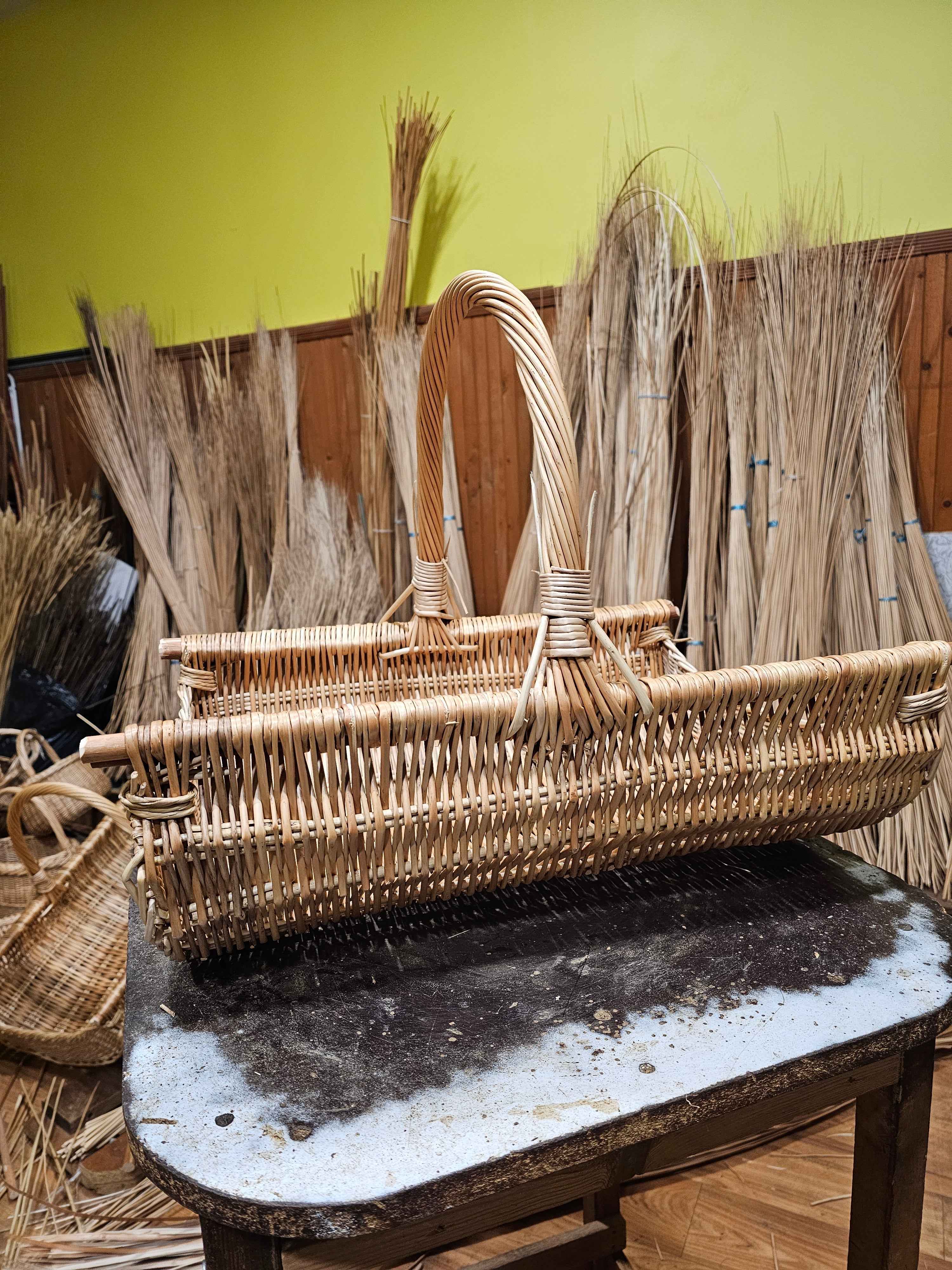 Extra Large Wicker Log Basket — firewood basket, view 2