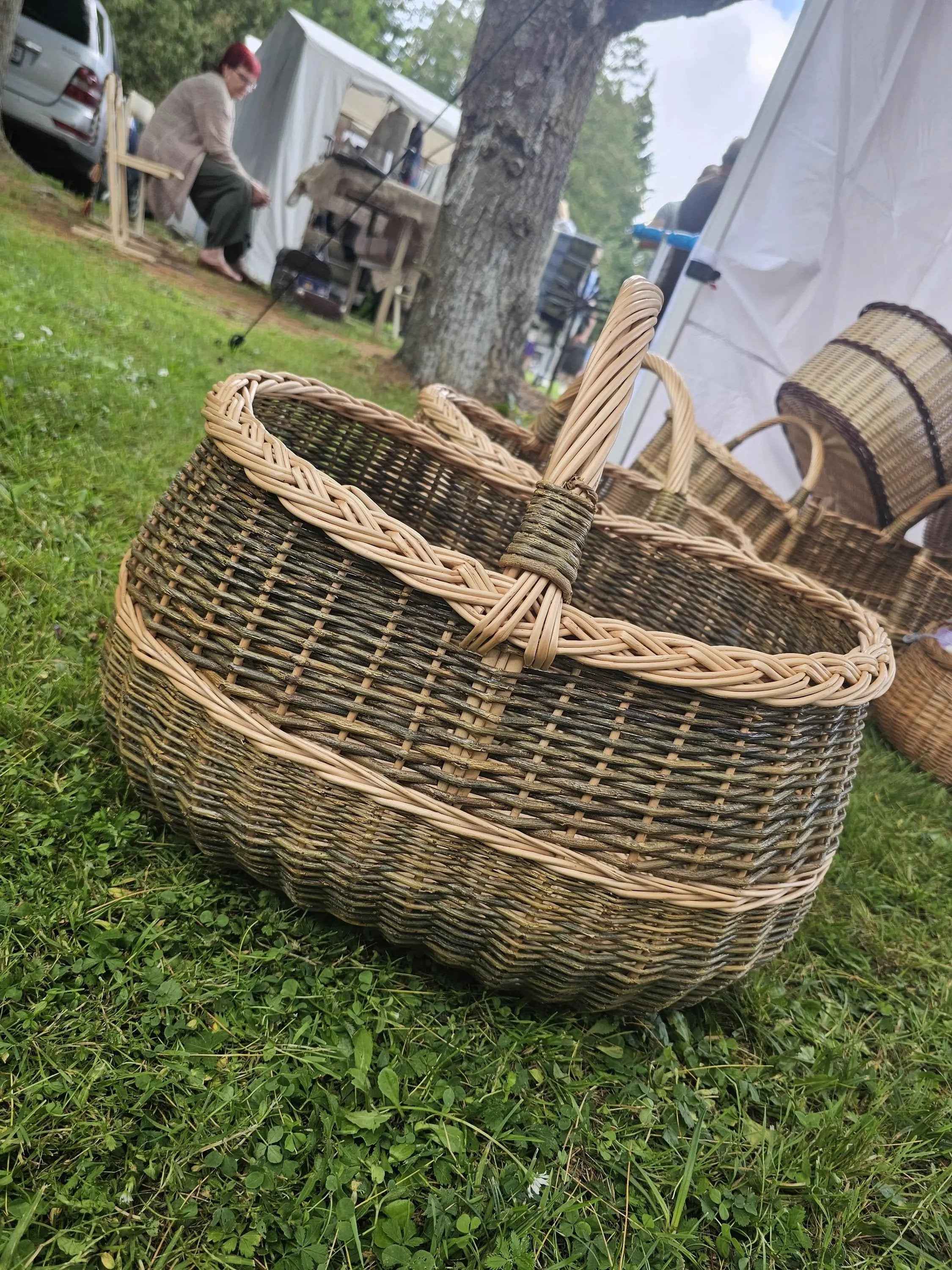 Extra Large Wicker Storage Basket — handmade wicker basket from Lithuanian willow