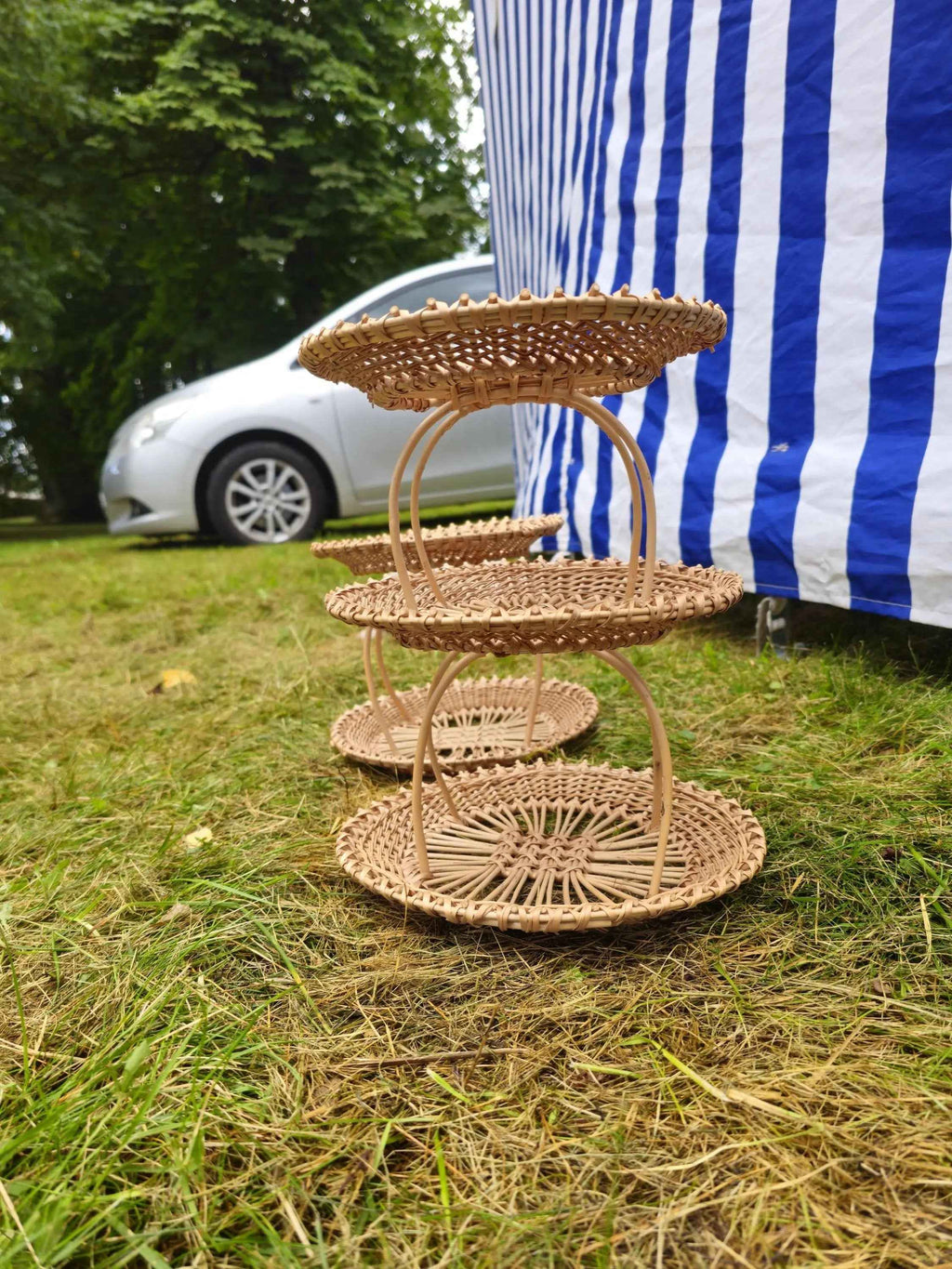 Wicker tray 003r - NaturelyWoven wicker - handmade