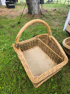Wicker firewood basket 012b - NaturelyWoven wicker - handmade