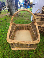 Wicker firewood basket 012b - NaturelyWoven wicker - handmade