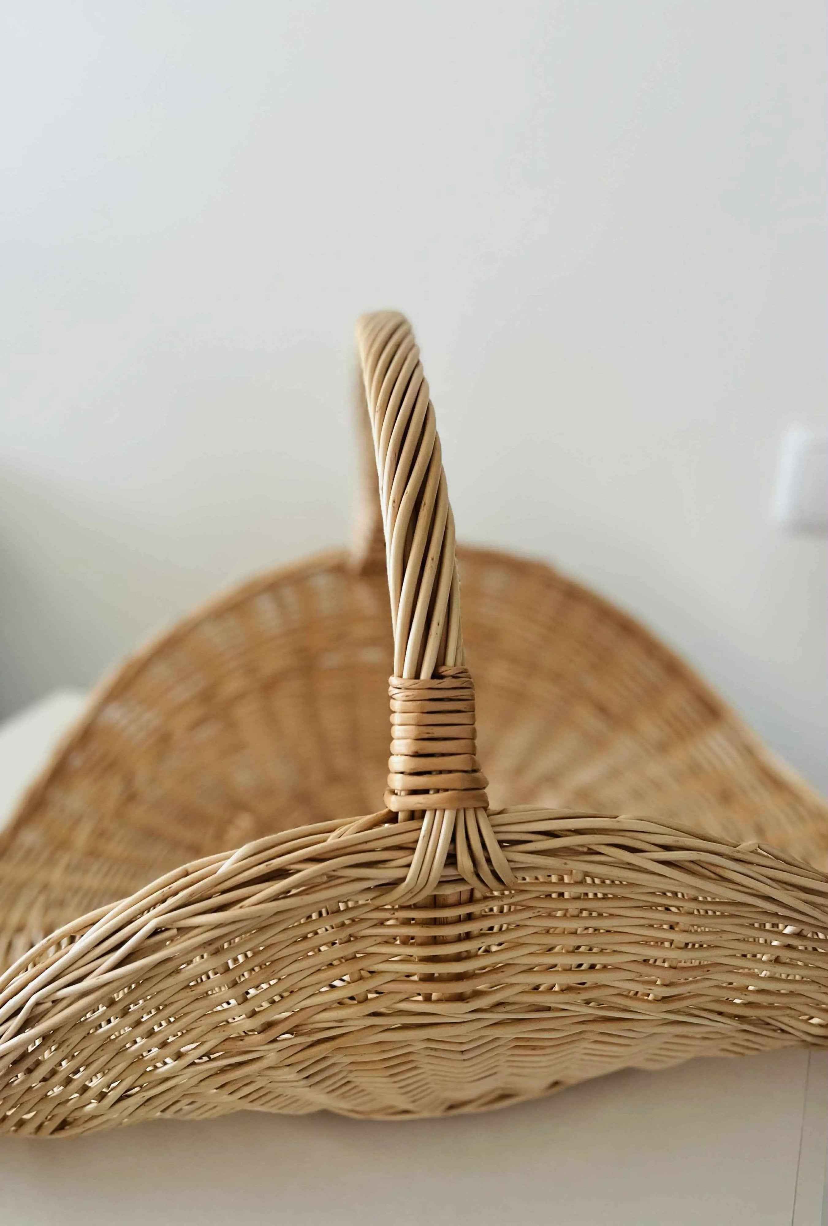 Wicker flower basket 031b - NaturelyWoven wicker - handmade