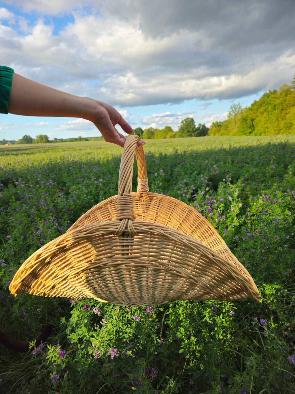 Large Wicker Flower Basket — view 16