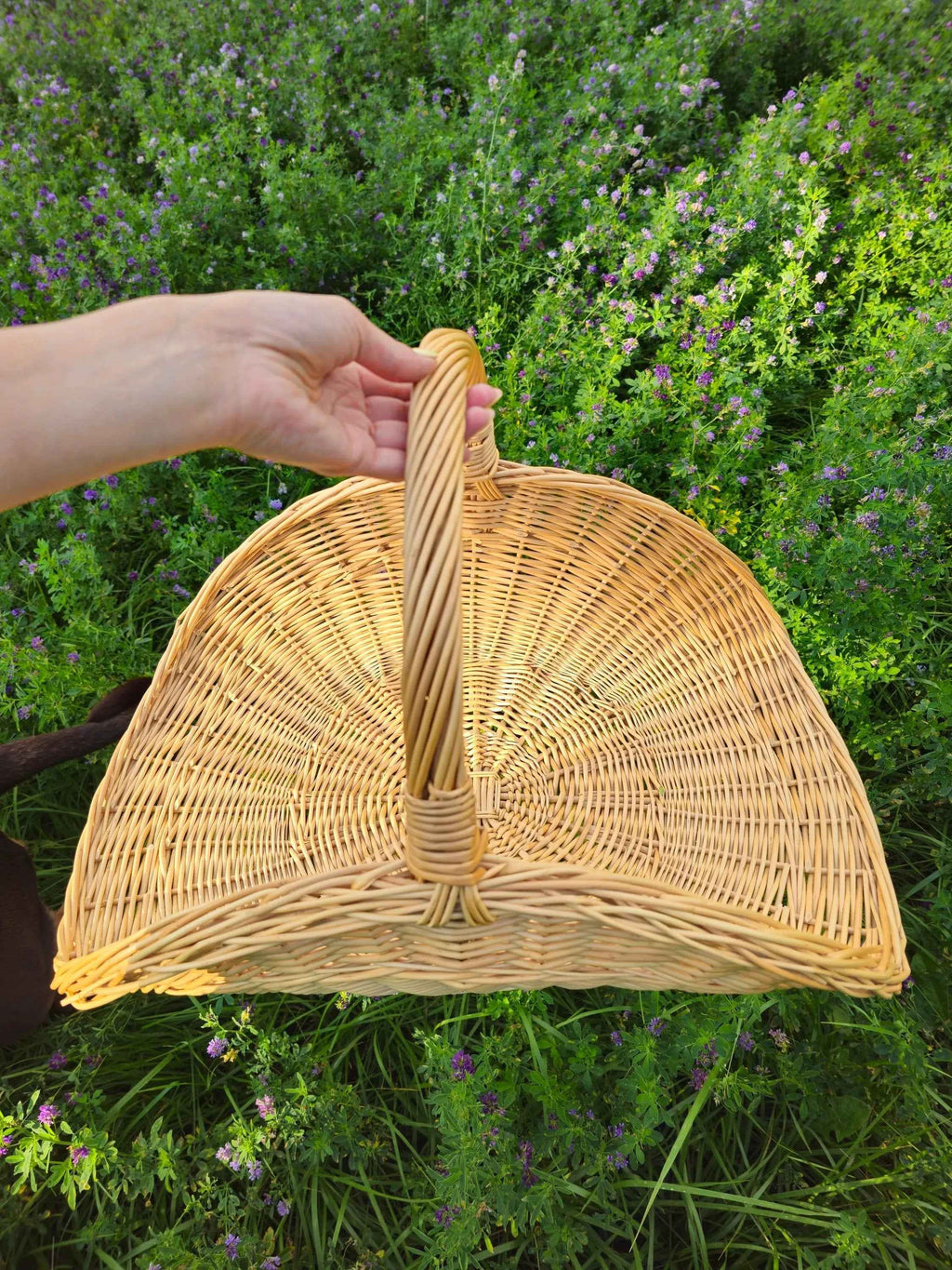 Large Wicker Flower Basket — view 15
