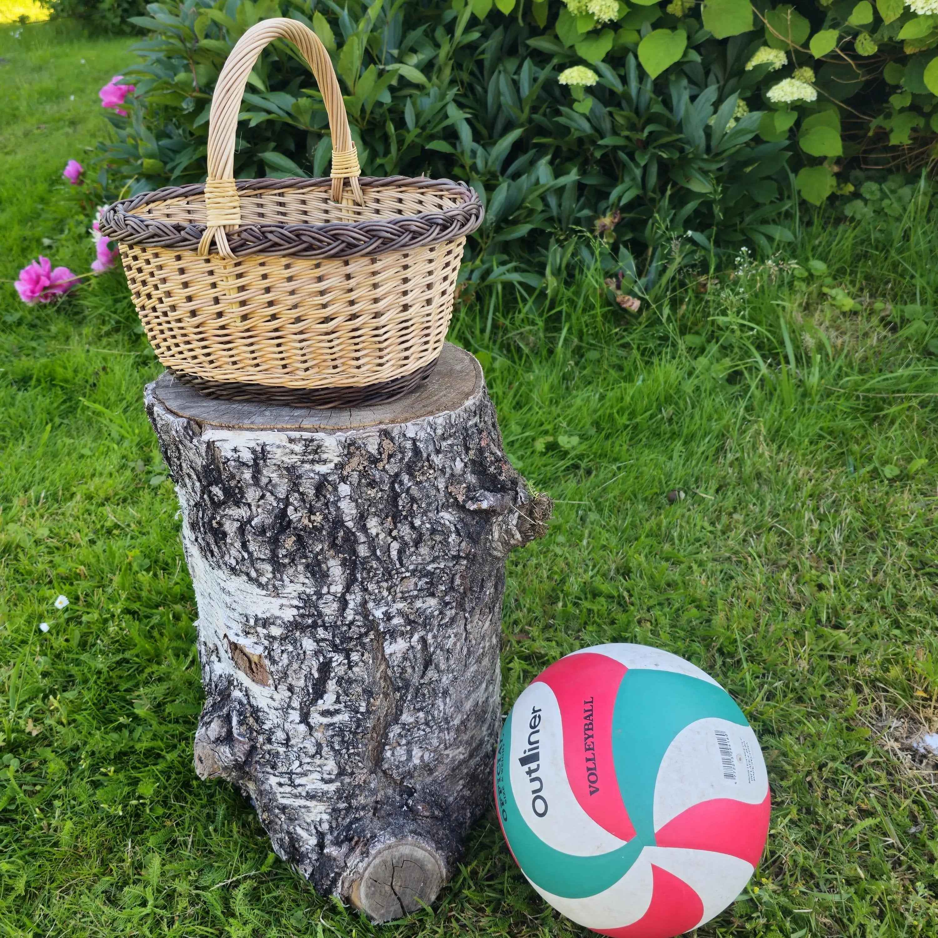 Wicker basket 033b - NaturelyWoven wicker - handmade