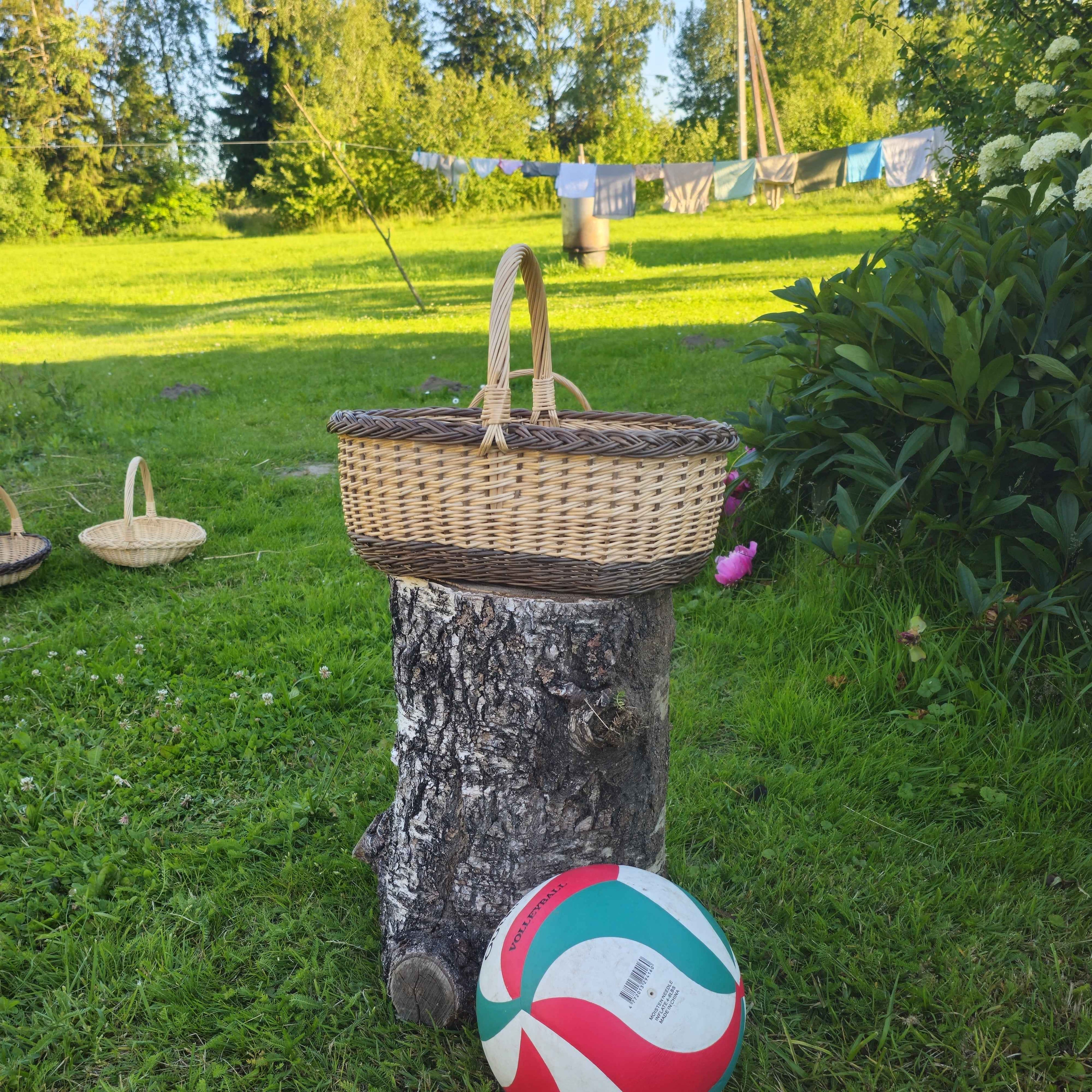 Wicker basket 033b - NaturelyWoven wicker - handmade