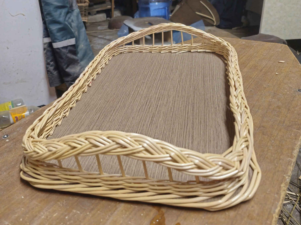 Wicker serving tray 013b - NaturelyWoven wicker - handmade