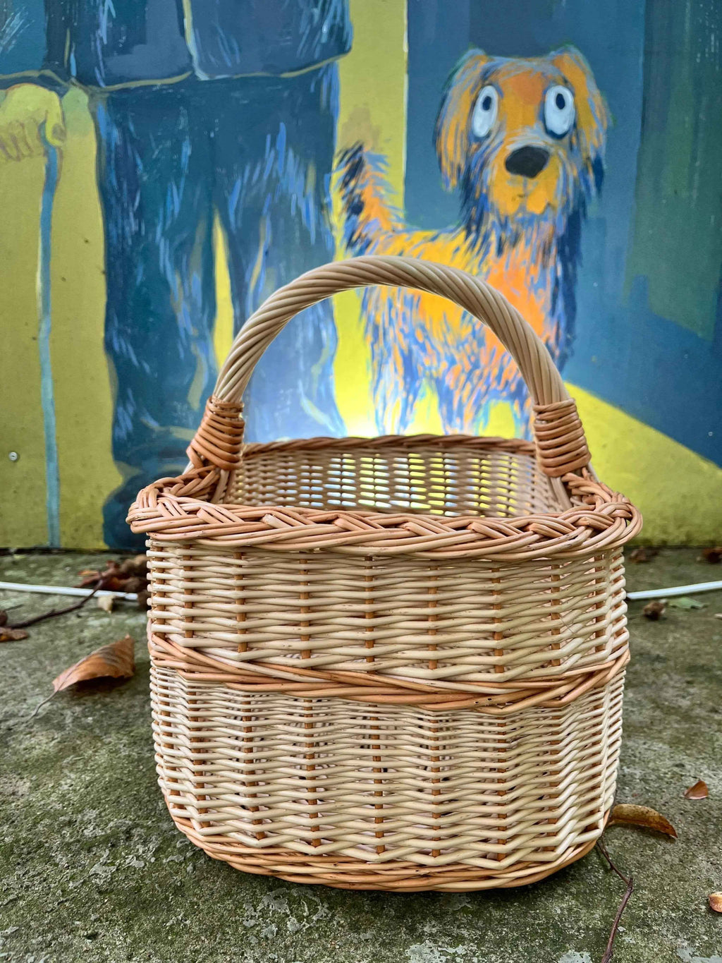 Willow basket 005b - NaturelyWoven wicker - handmade