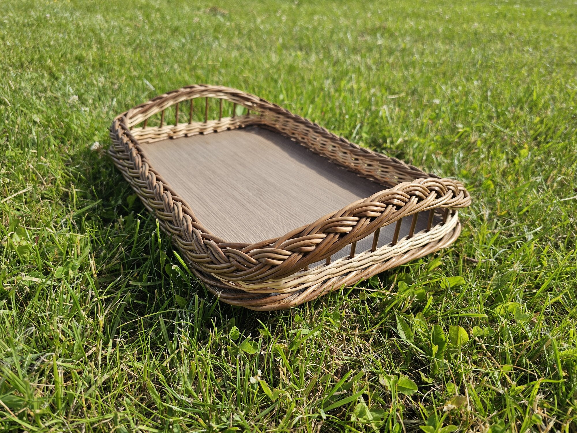 Handwoven Willow Tray — handmade wicker tray from Lithuanian willow