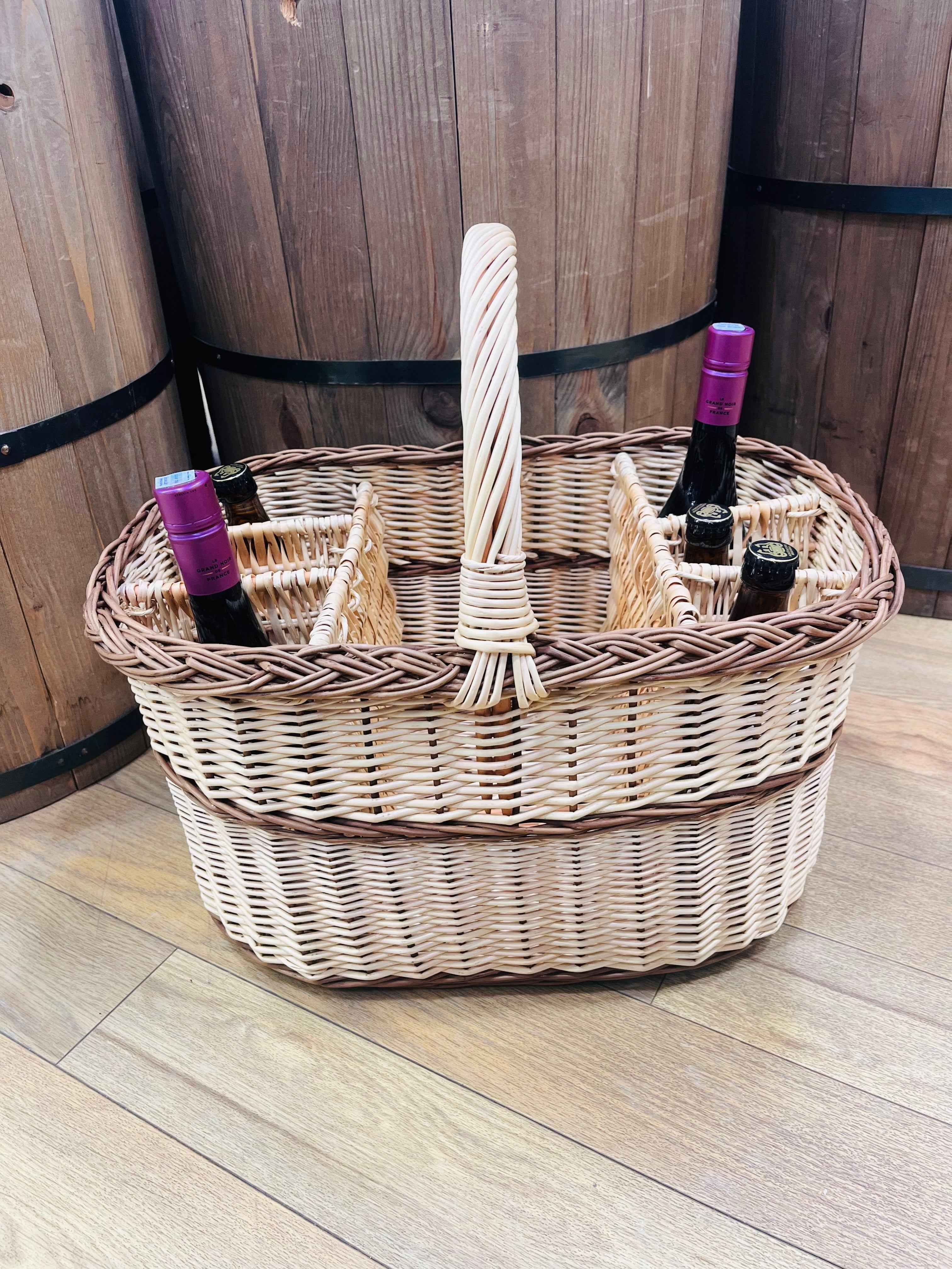 Willow Wine Bottle Basket — handmade bottle basket from Lithuanian willow