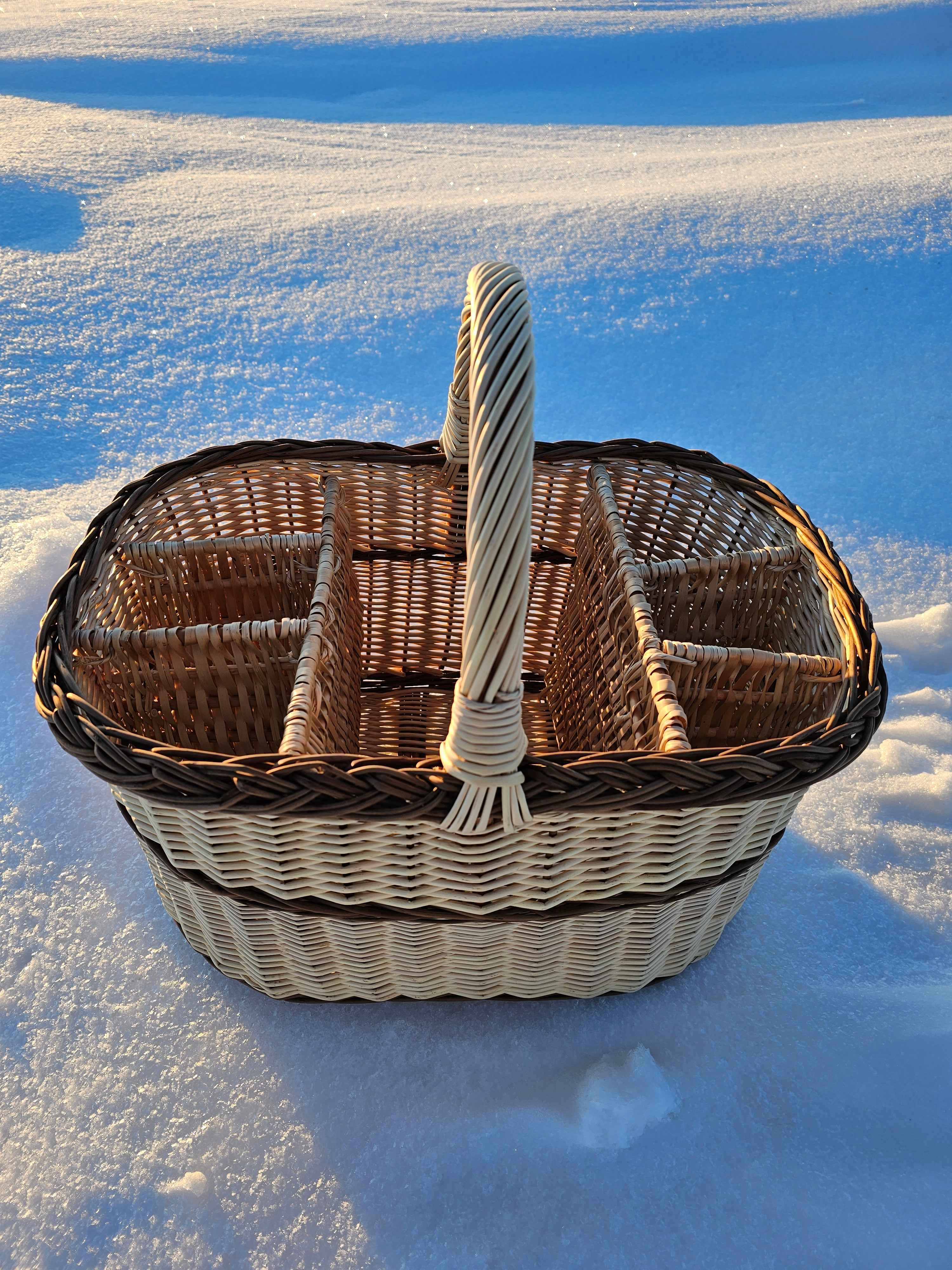 Willow Wine Bottle Basket — bottle basket, view 3