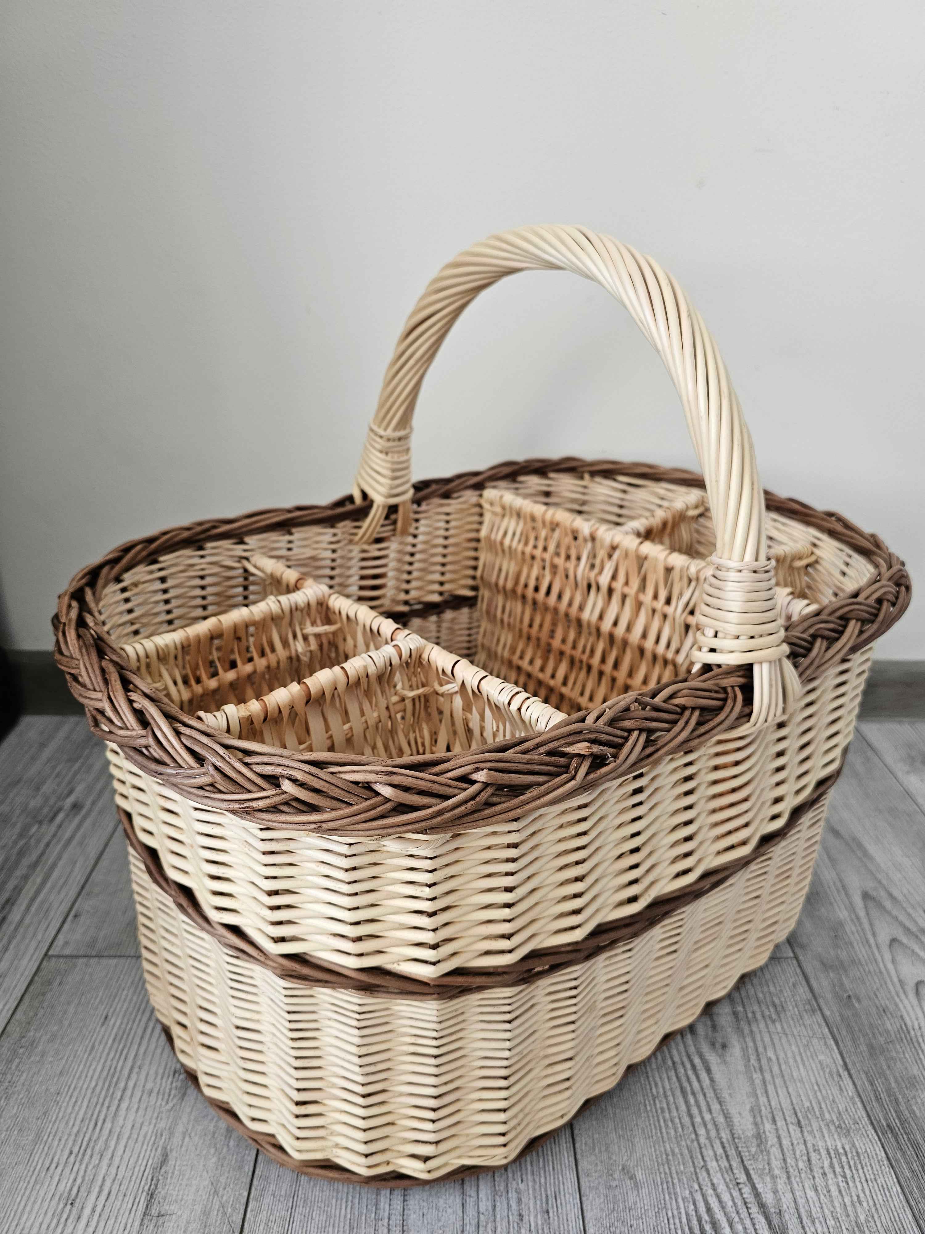 Willow Wine Bottle Basket — bottle basket, view 4