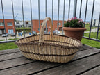 Rose-Rim Willow Trug — gold/brown