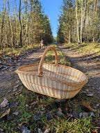 Rose-Rim Willow Trug — gold/pink