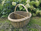Two-Tone Picnic Basket with Divider — unpeeled/gold