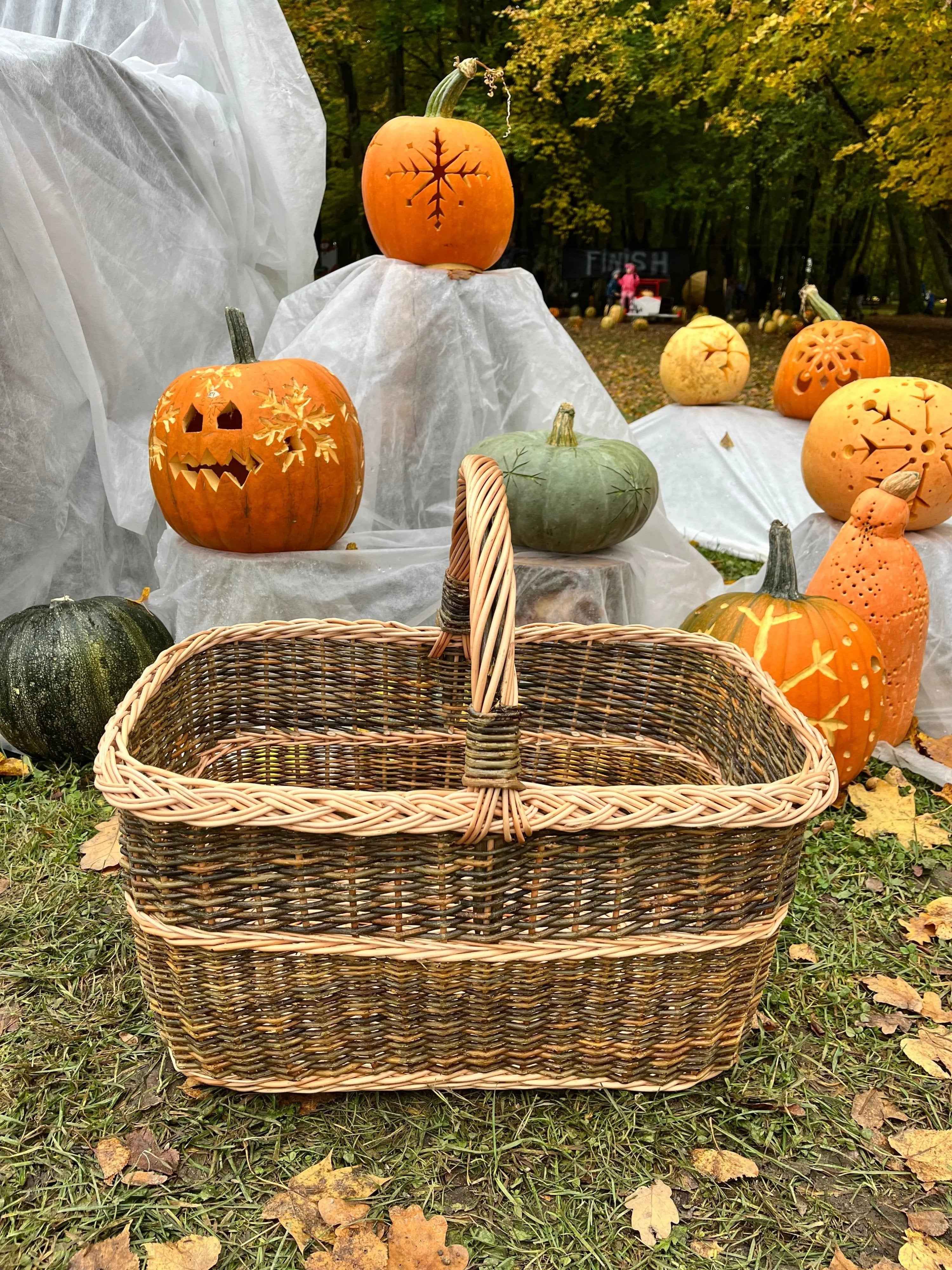 Large willow basket 052b - NaturelyWoven wicker - handmade