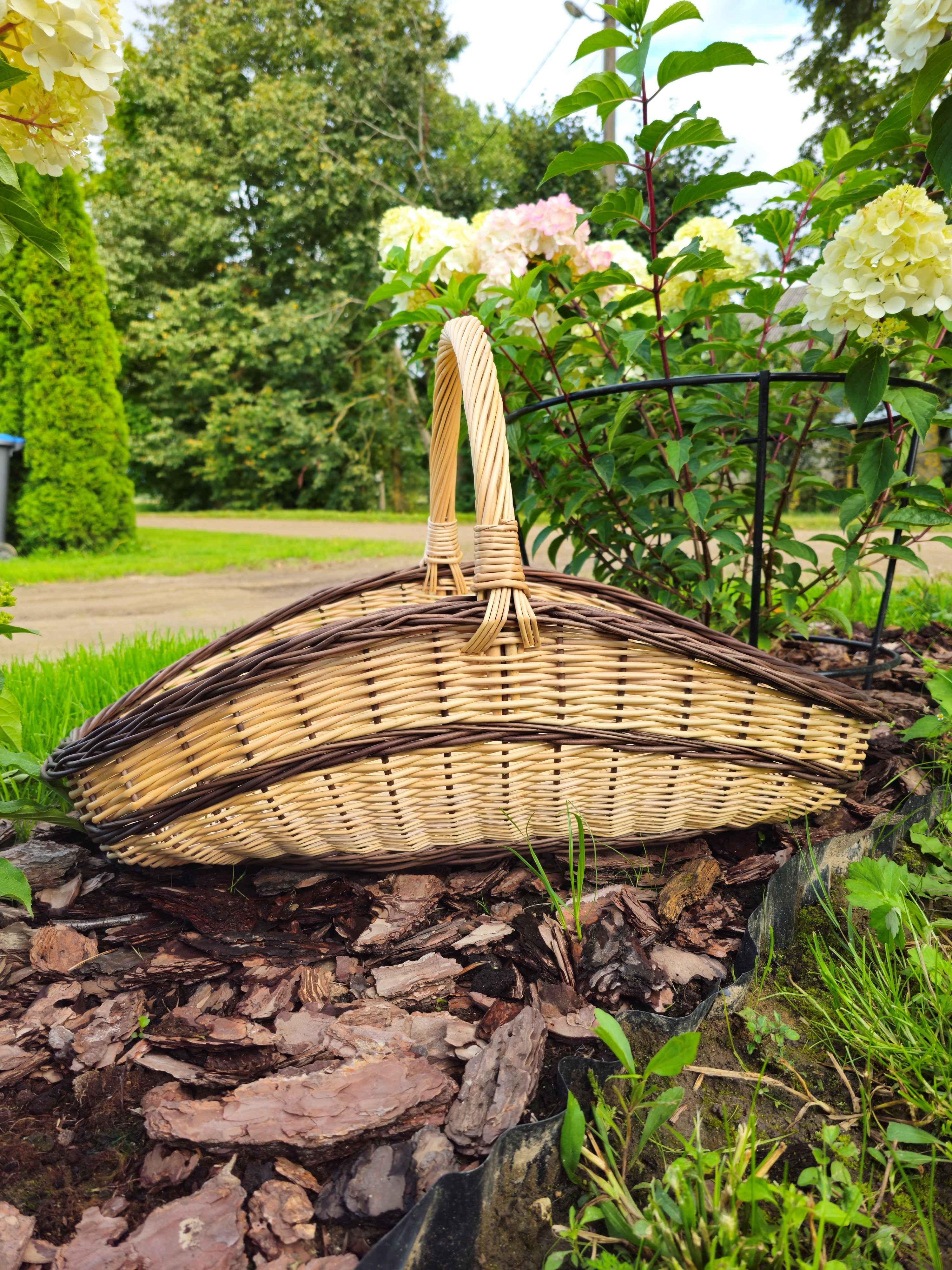 Large Wicker Firewood Trug — wicker basket, view 4