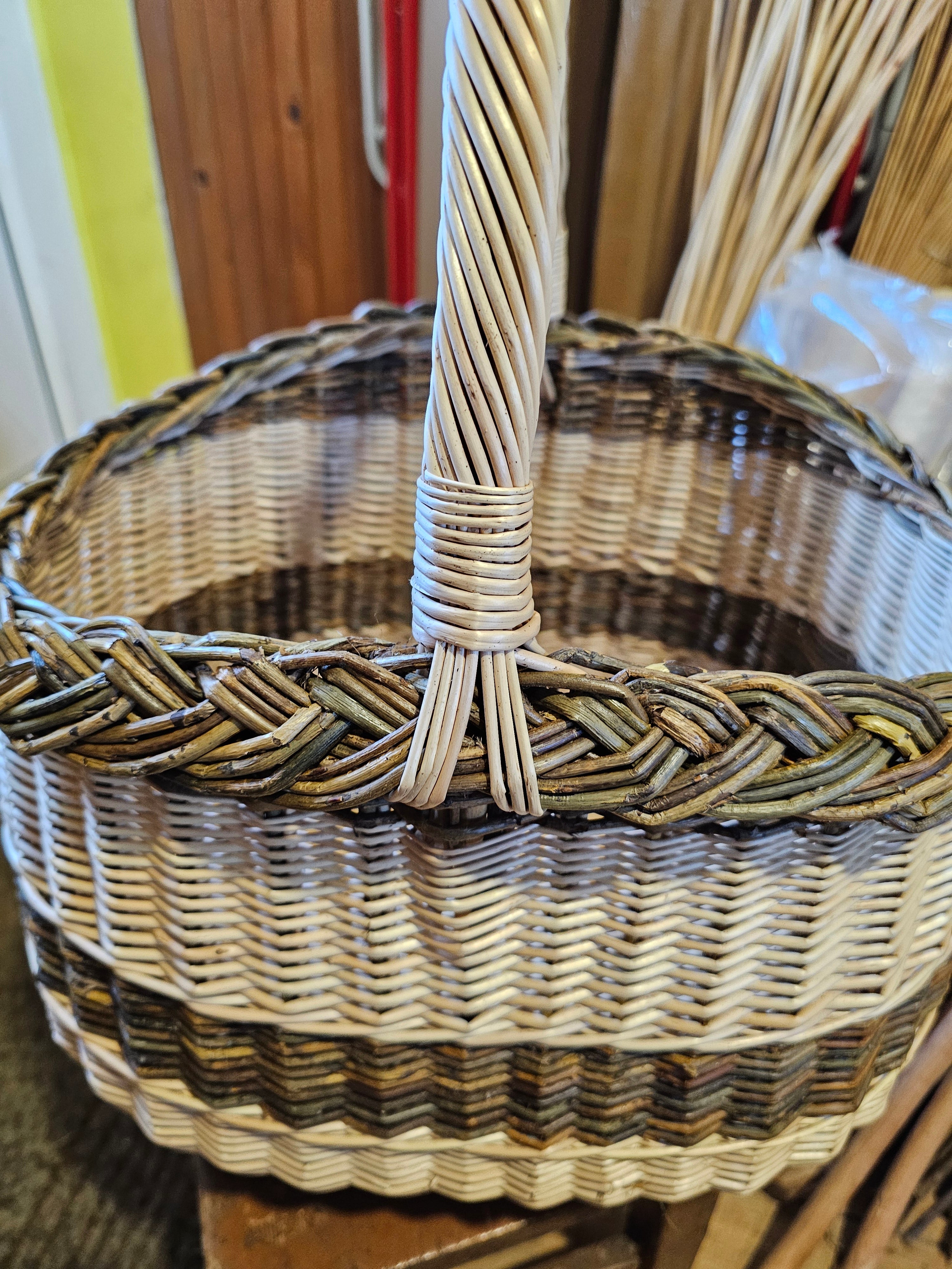 Medium Willow Basket — wicker basket, view 3