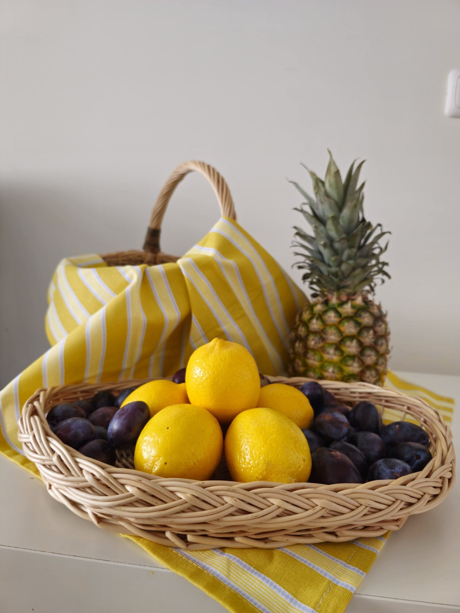 Flat Wicker Bread Tray — wicker tray, view 6