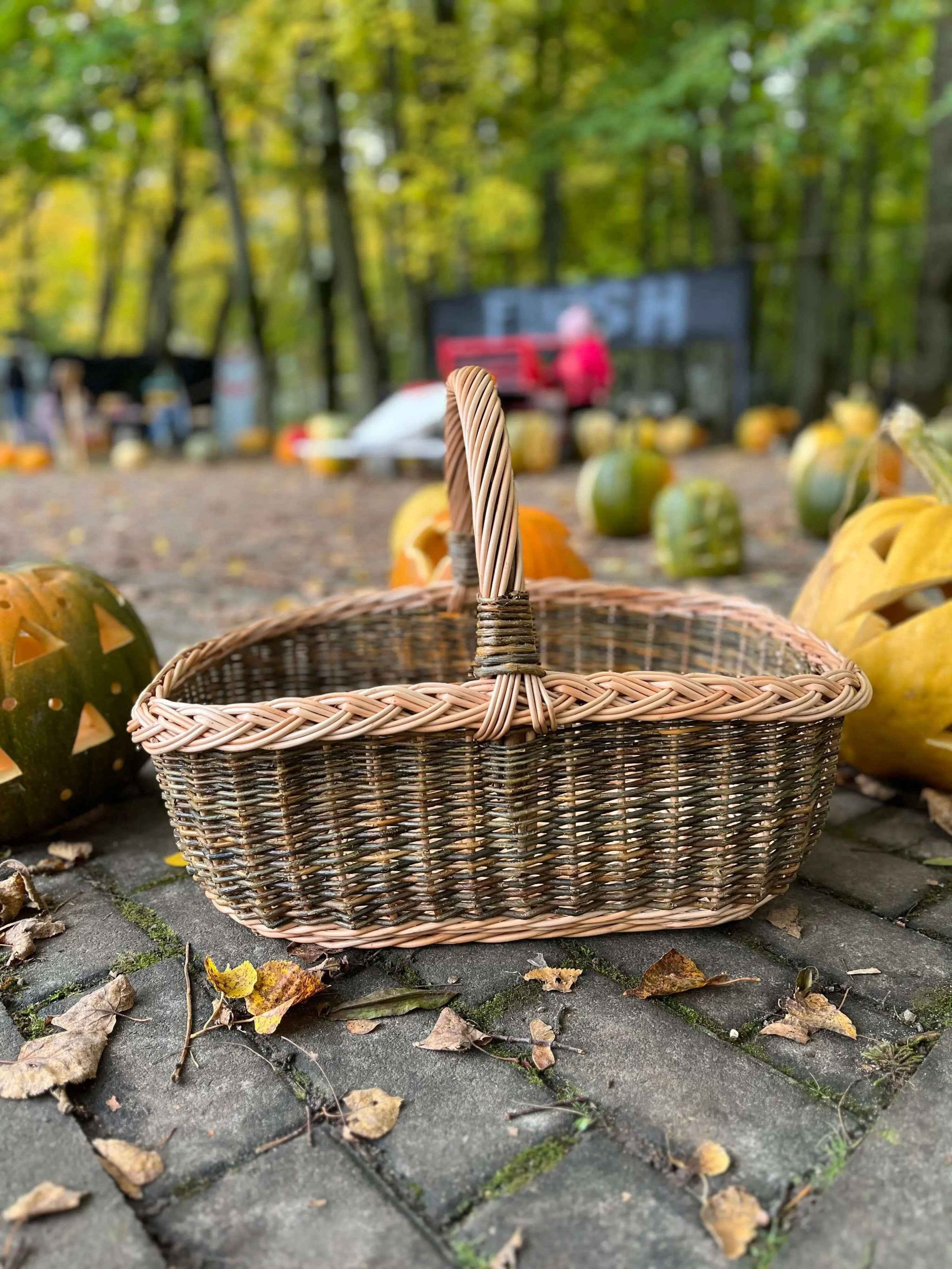 Wicker basket 053b - NaturelyWoven wicker - handmade