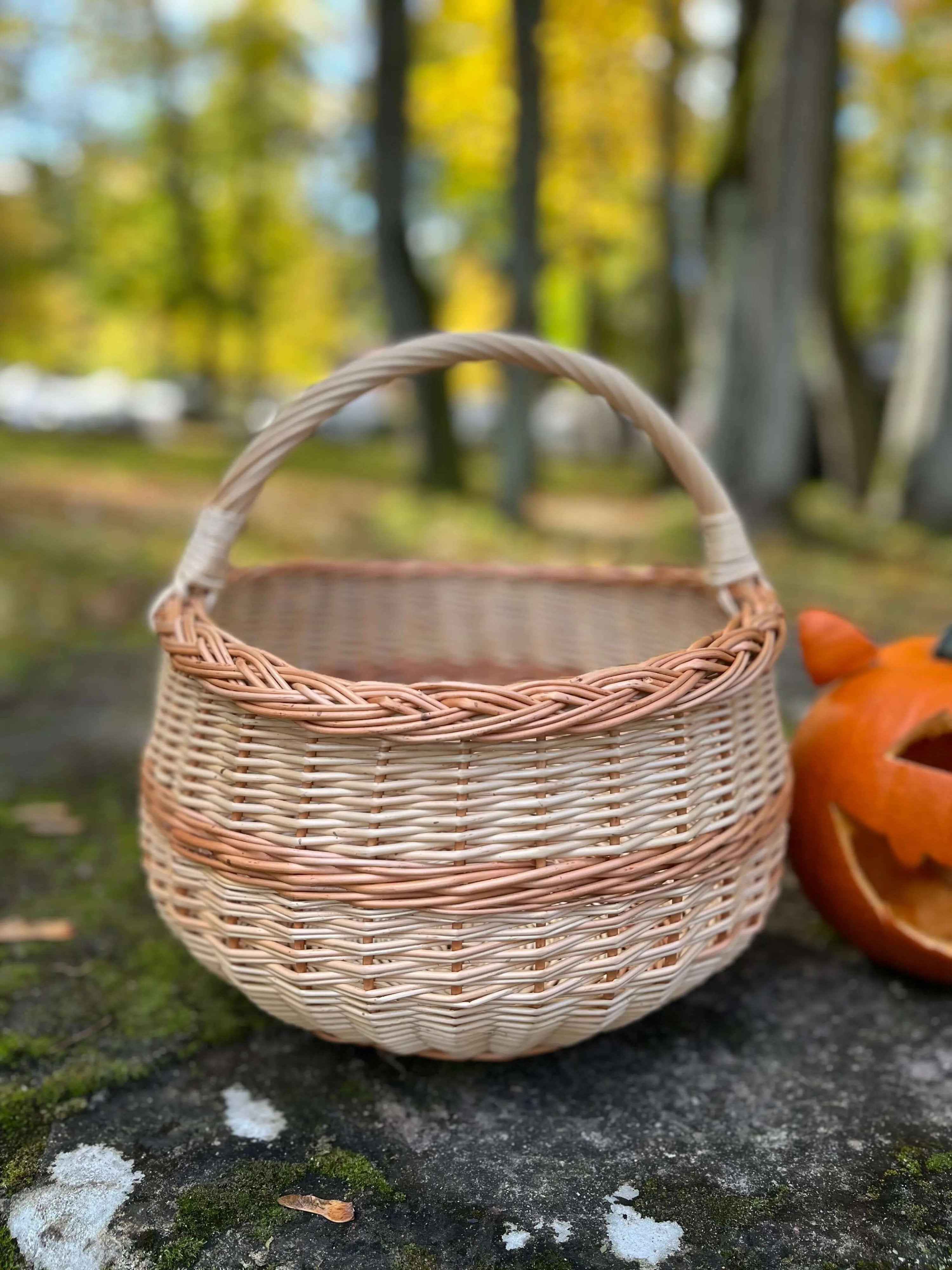 Willow Foraging Basket — side view