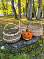 Willow Foraging Basket — handle and rim detail