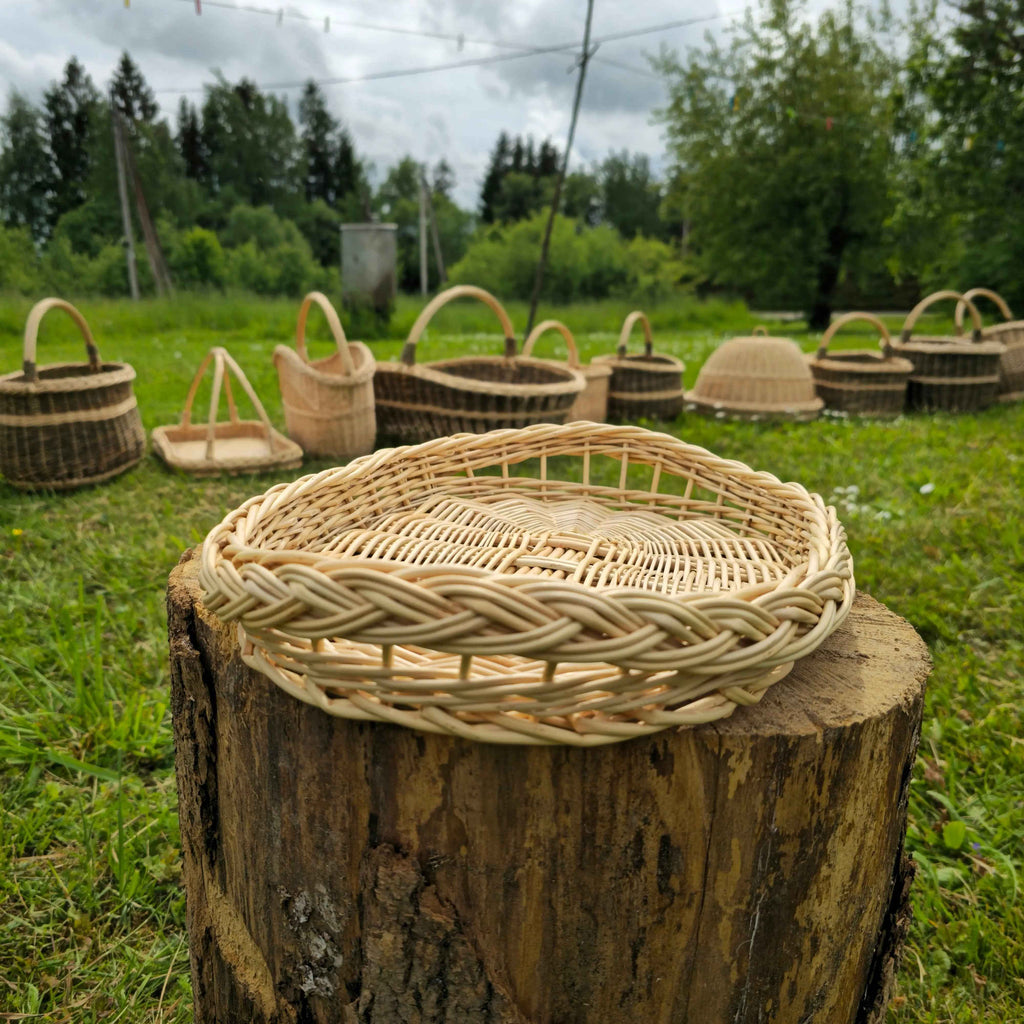 Wicker Tray 019b - NaturelyWoven wicker - handmade