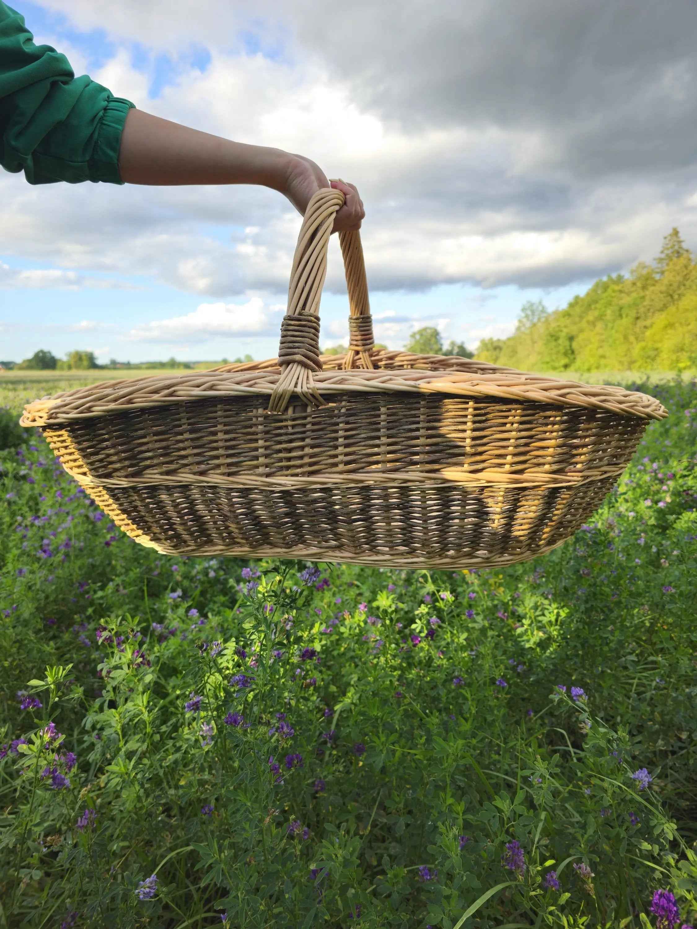 Wicker baskets set 030b - NaturelyWoven wicker - handmade