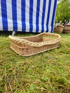 Wicker serving tray 006r - NaturelyWoven wicker - handmade