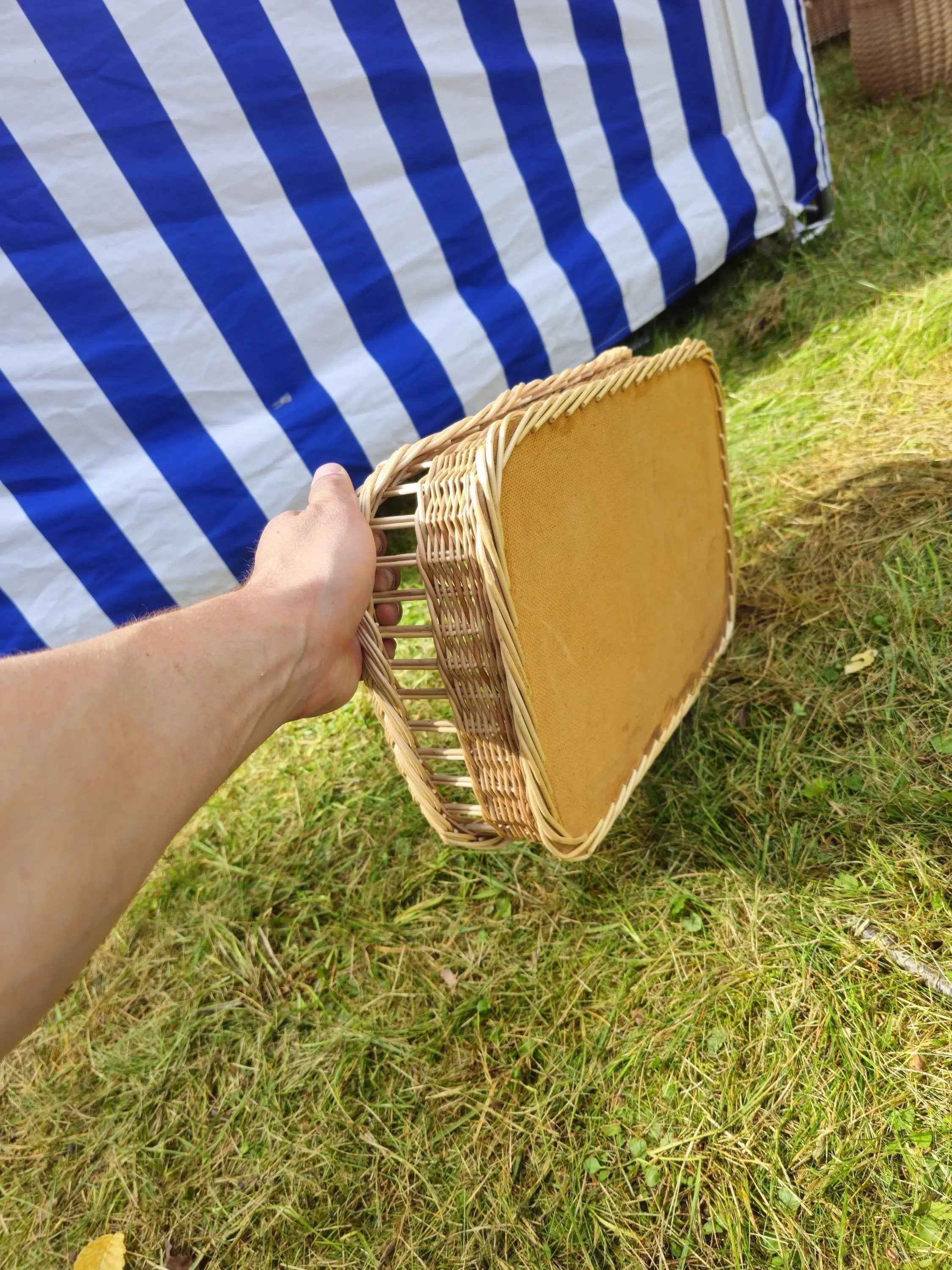 Wicker serving tray 006r - NaturelyWoven wicker - handmade