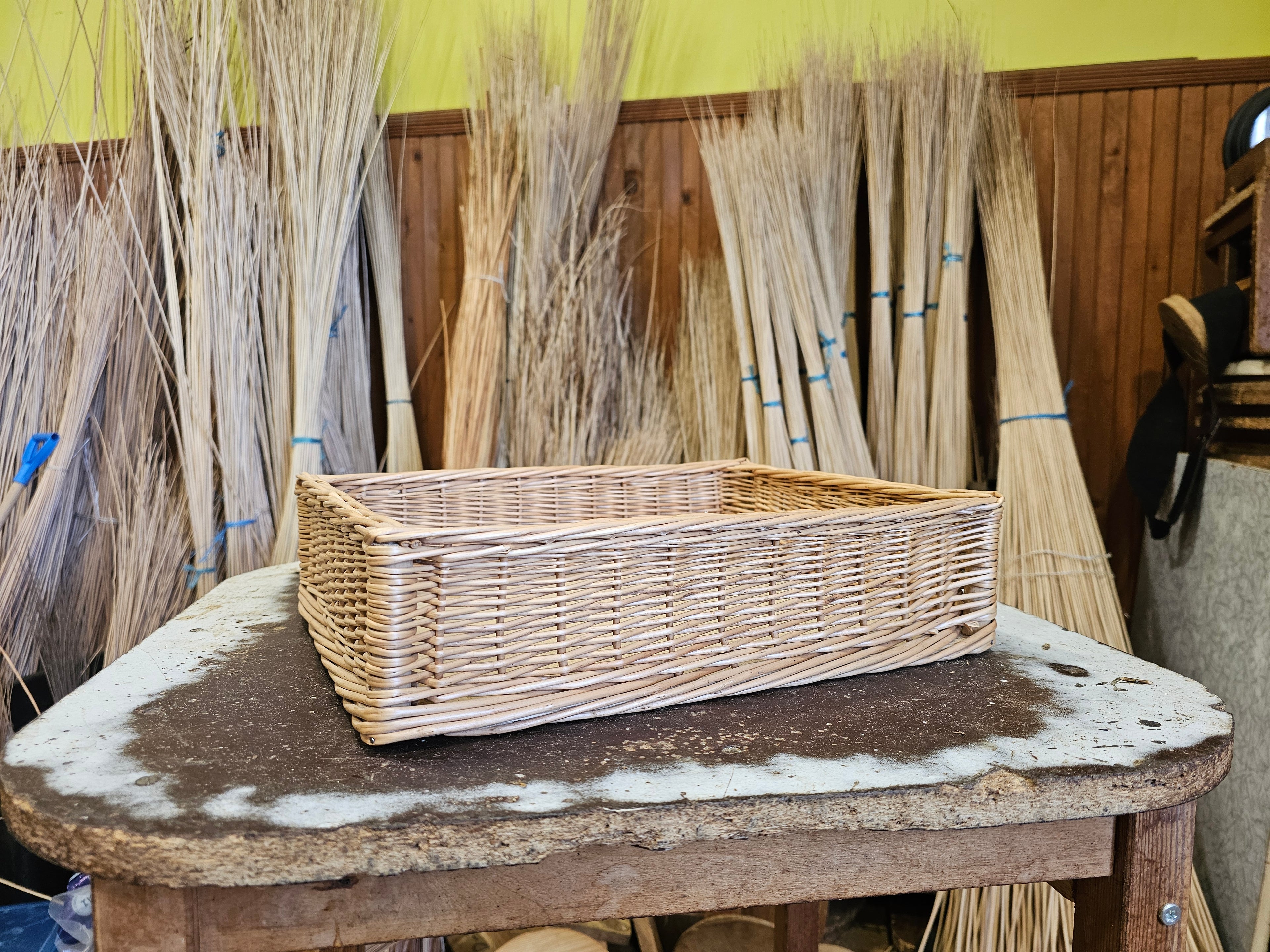 Shallow Wicker Tray Basket — wicker tray, view 4