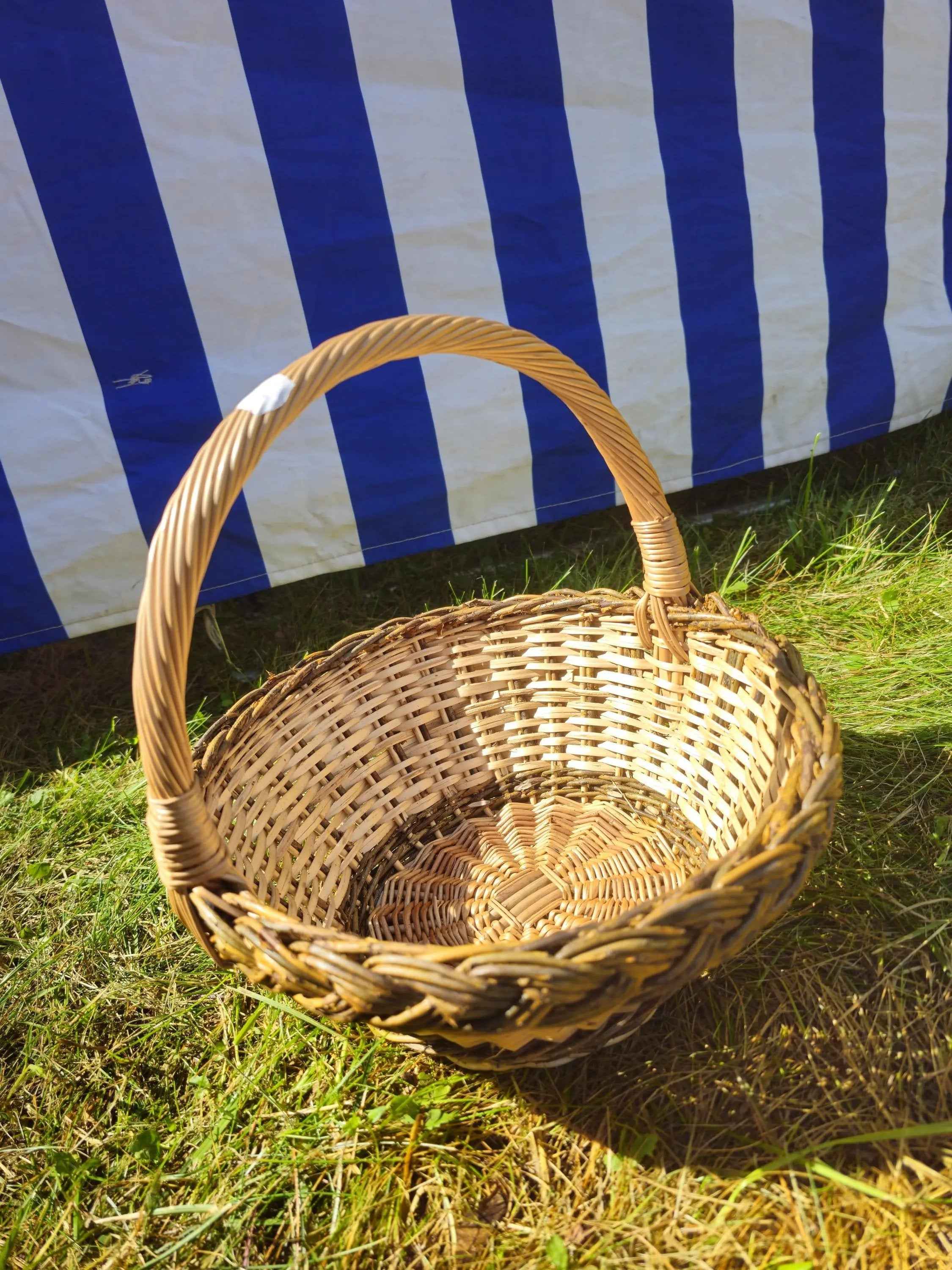 Small Wicker Basket — wicker basket, view 3