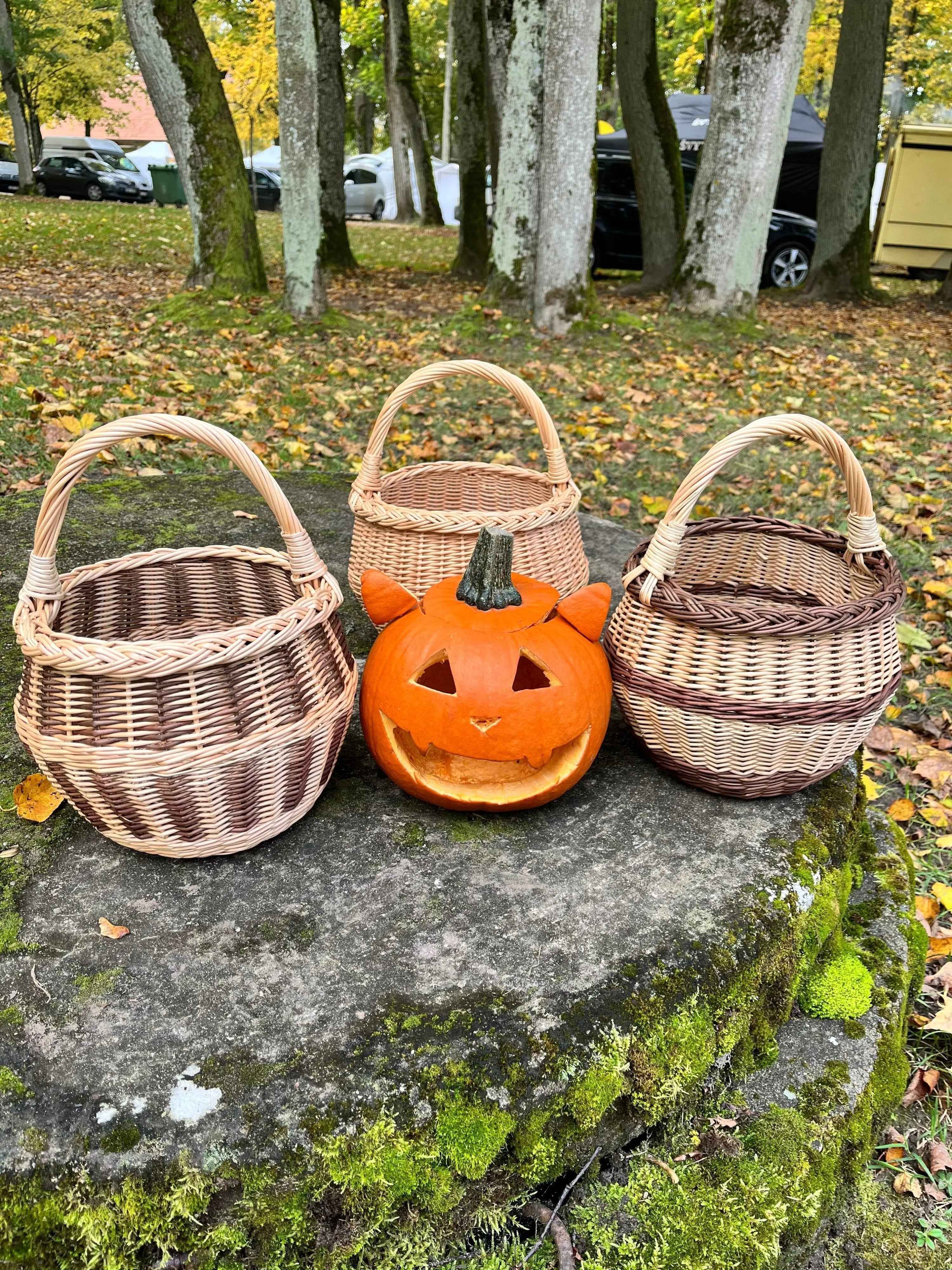 Small Wicker Flower Basket — wicker basket, view 2