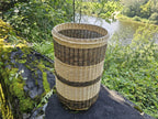 Tall Wicker Laundry Hamper / Bottle Bin — wicker basket, view 19