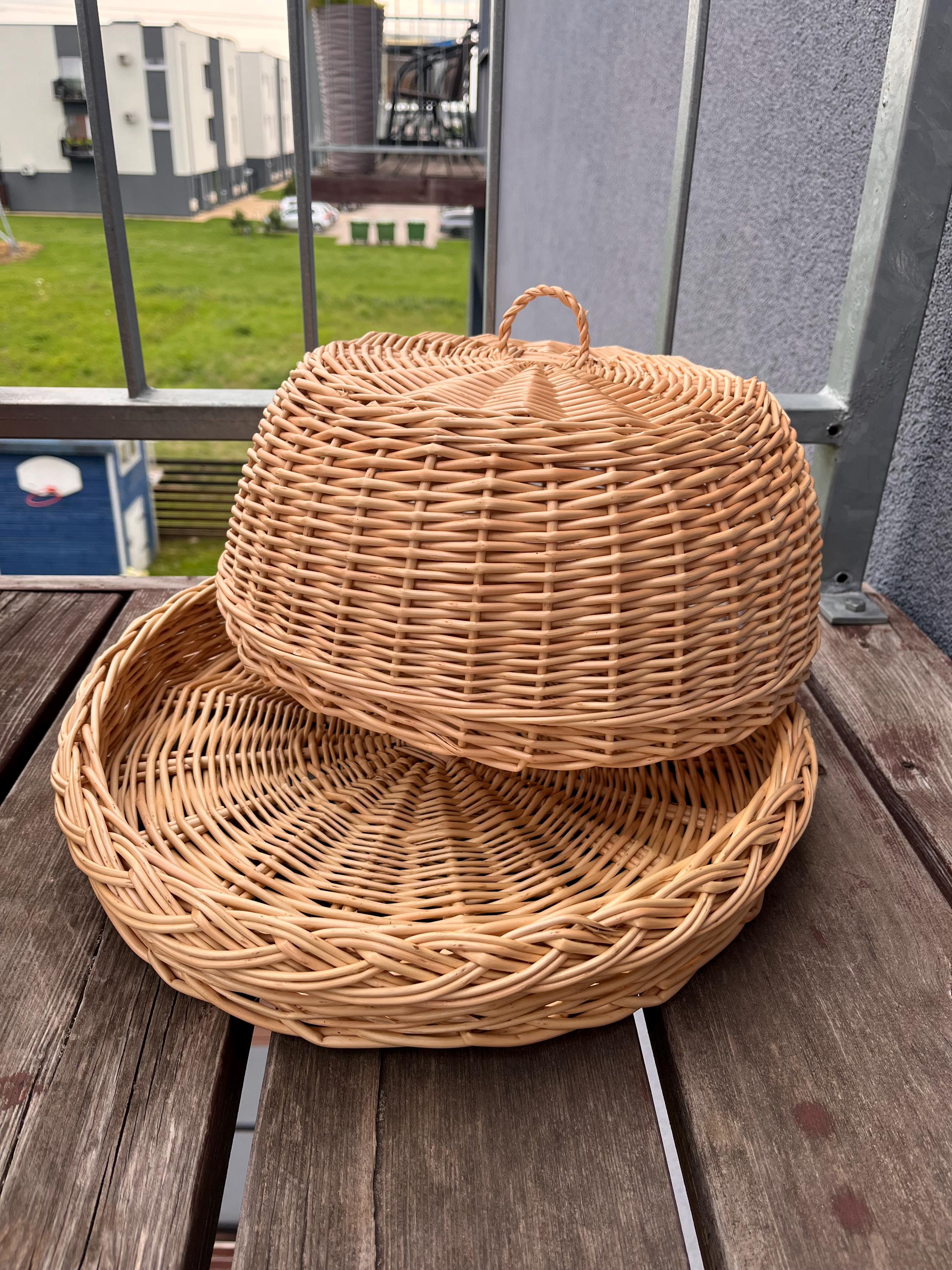 Wicker Food Cloche — handmade food cover from Lithuanian willow