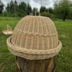Wicker Food Cover Set in Gold — handmade food cover